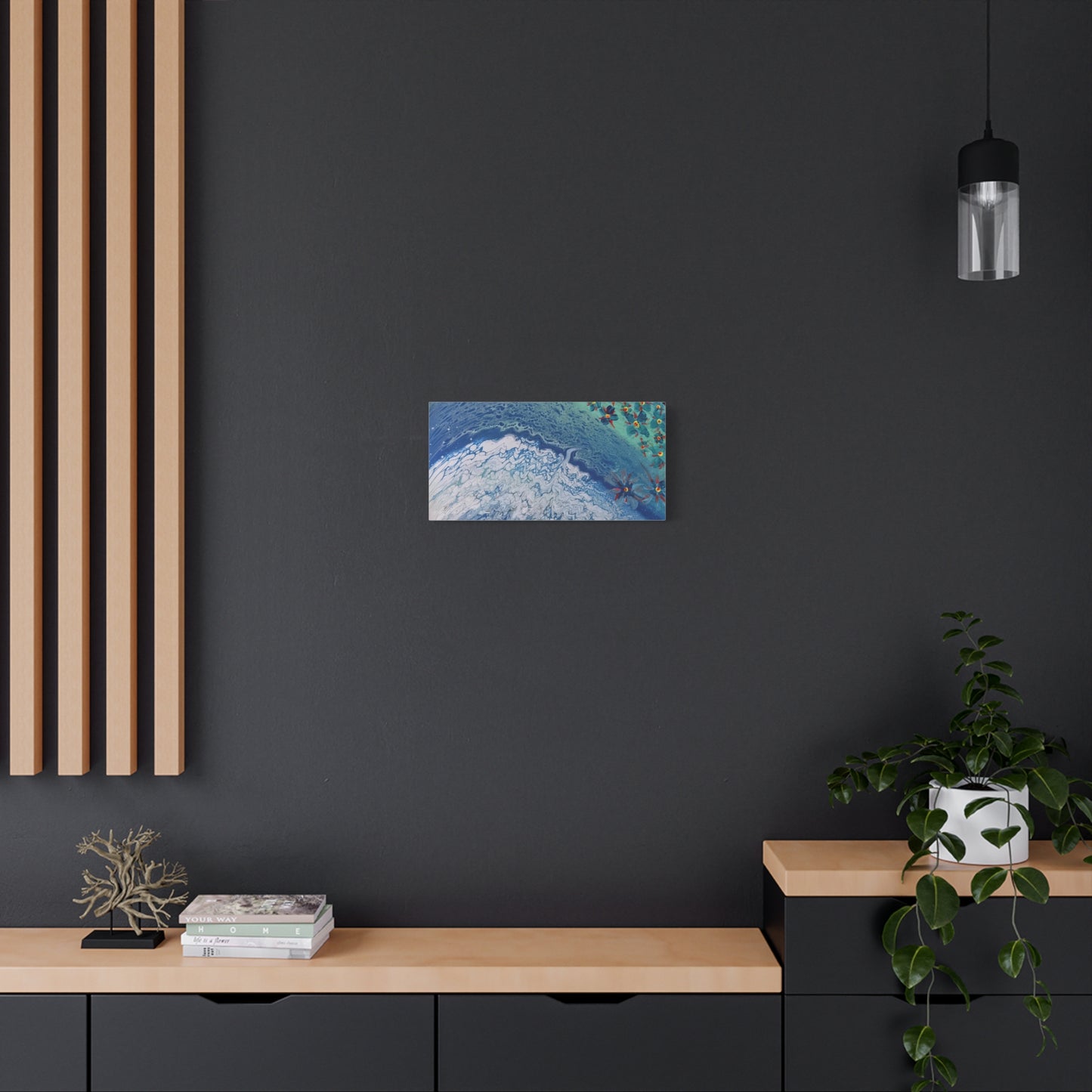floetrol&flowers - Abstract Matte Canvas Print — Floral Accents Stretched Wall Art