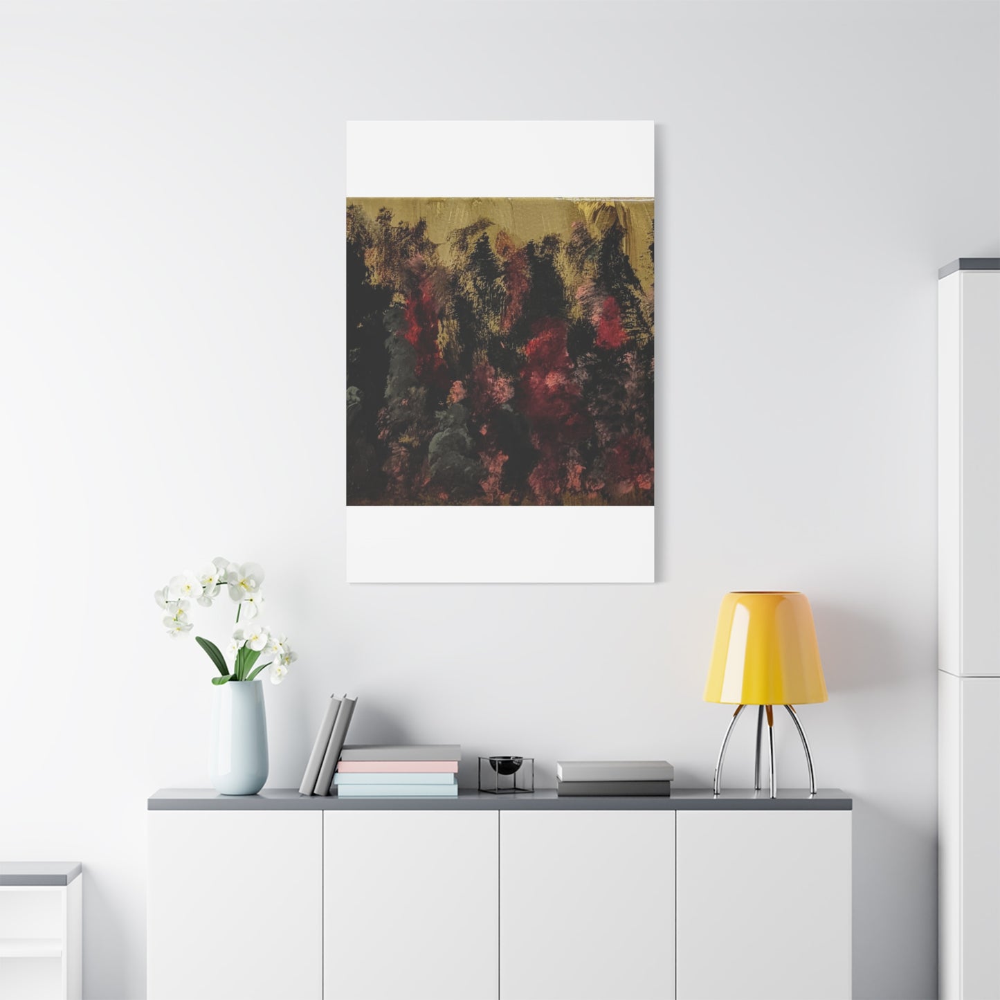 Autumn Forest Nightscape Matte Canvas Print — Stretched 1.25"
