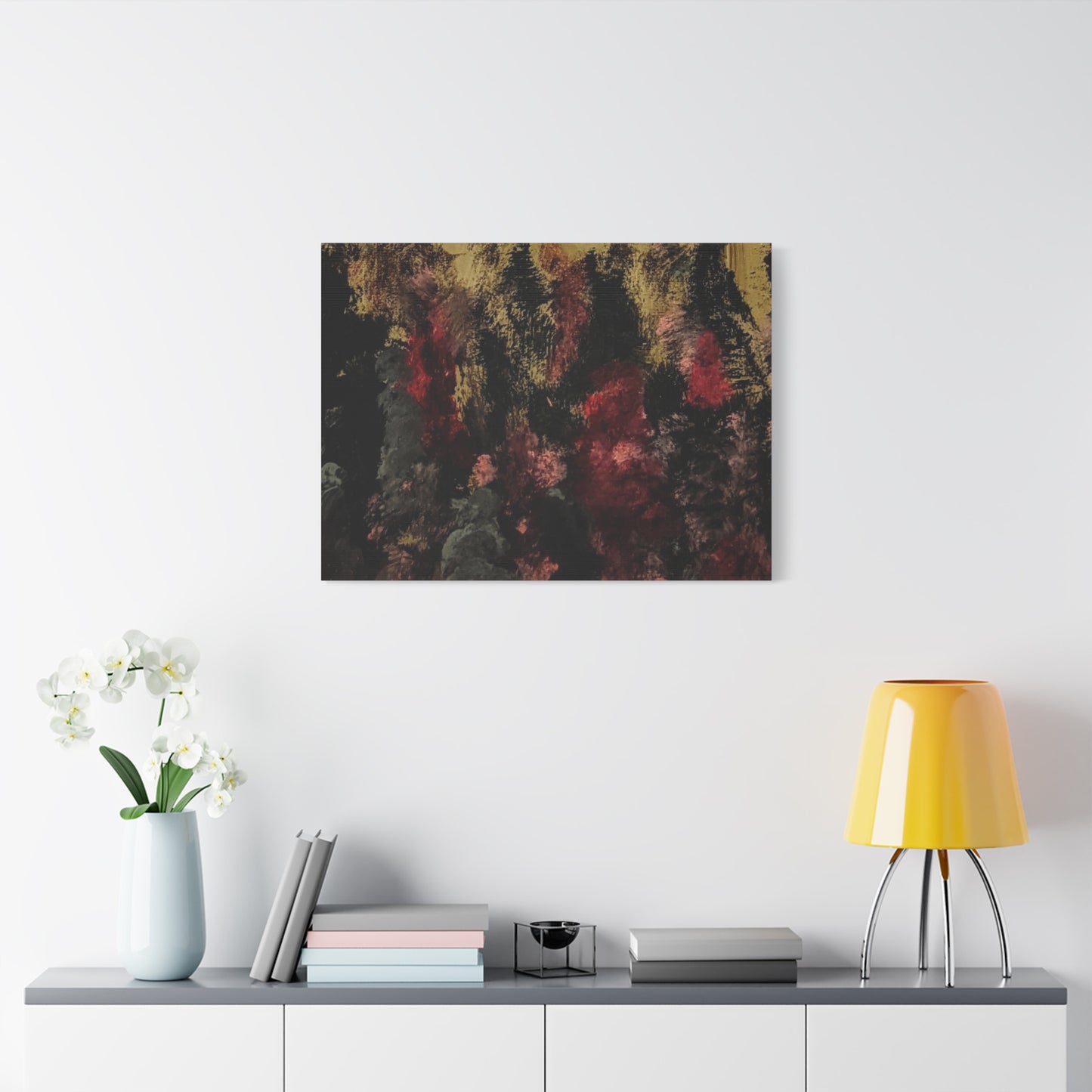 Autumn Forest Nightscape Matte Canvas Print — Stretched 1.25"