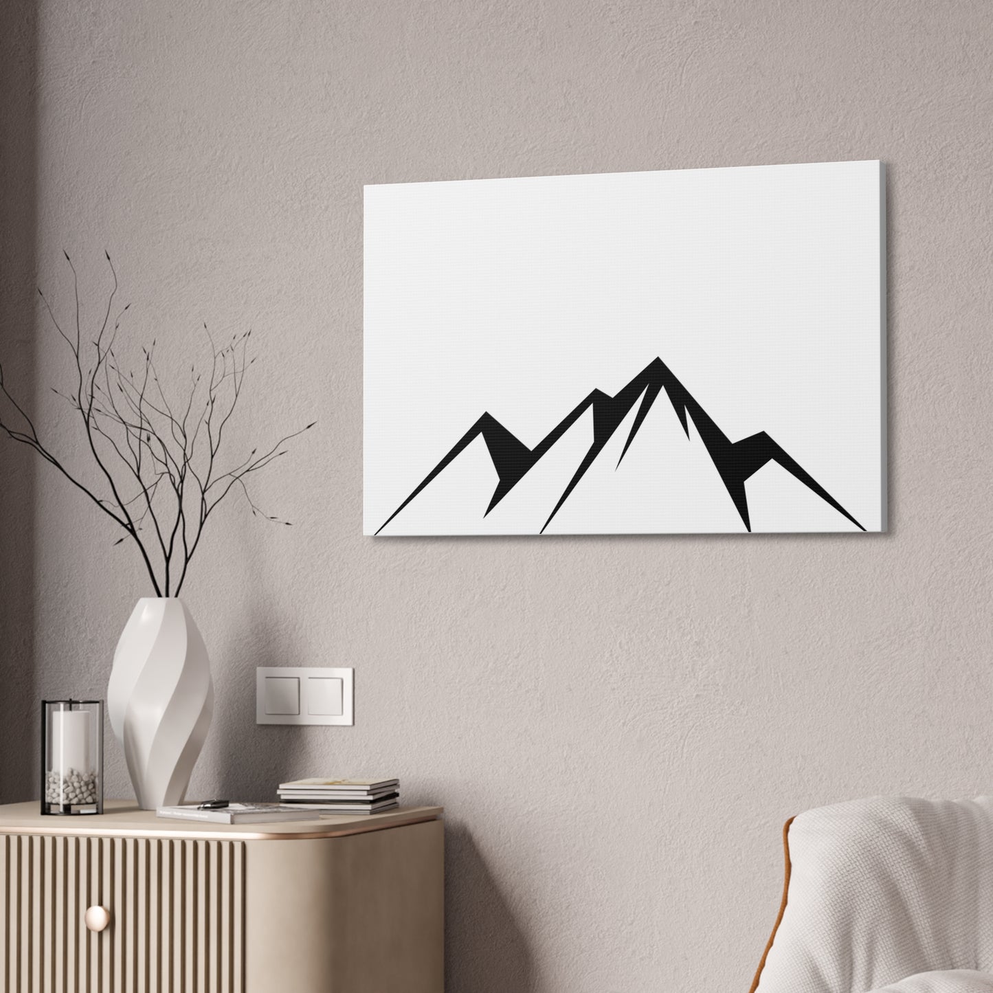 mountains005 - Black Mountain Canvas Art Print
