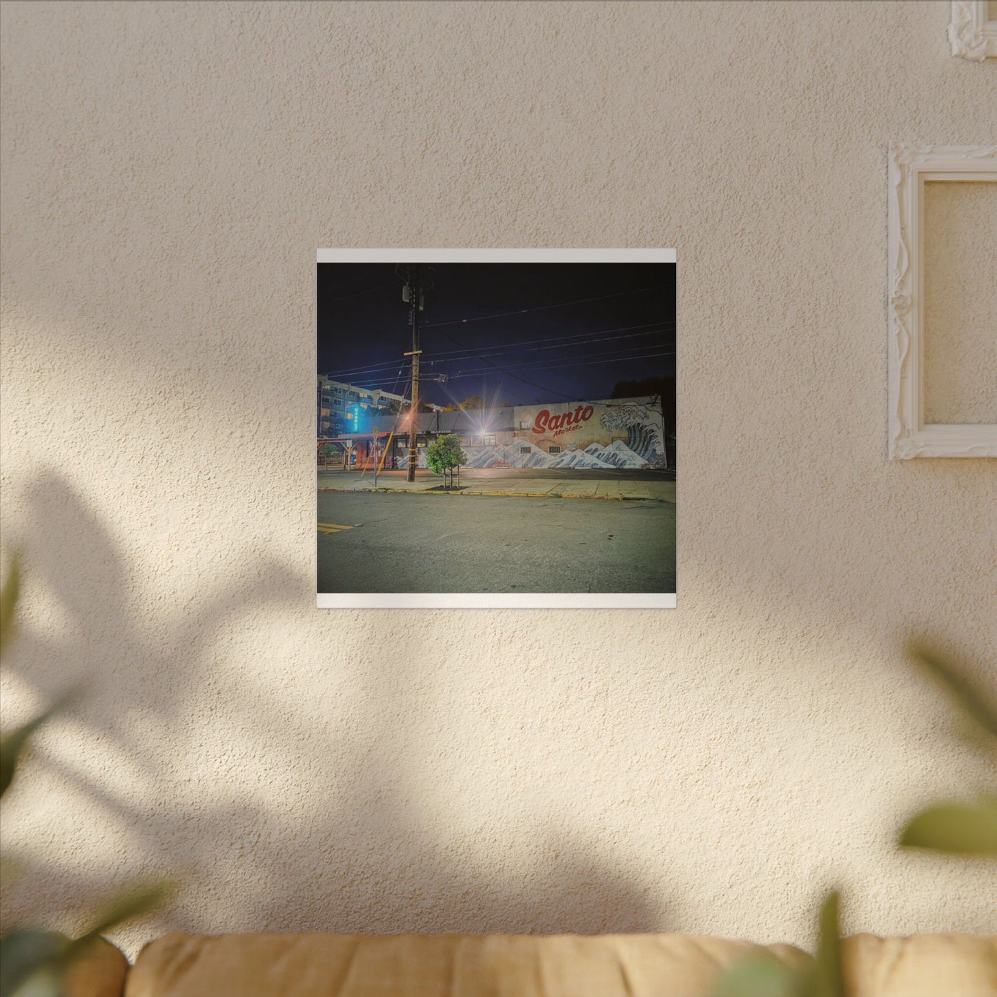 Santo Market Mural (7th&taylor)— Nighttime Urban Wall Art