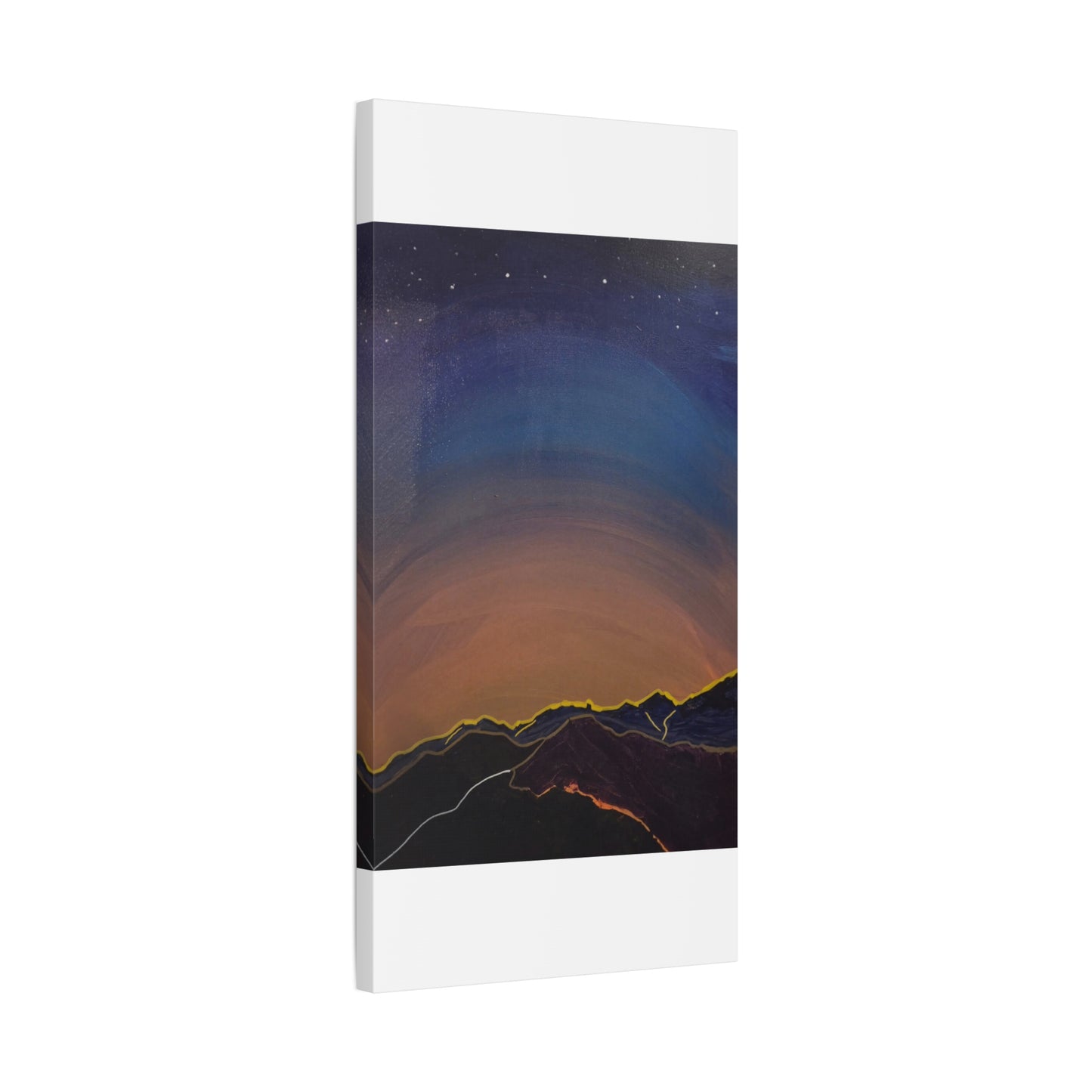 Sunset Mountain Canvas Wall Art - first light — Matte Stretched Landscape Print