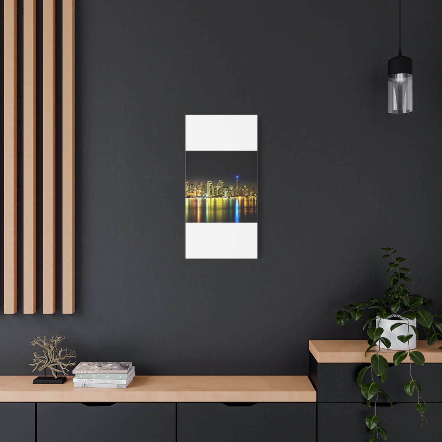 San Francisco Night Skyline Matte Canvas Print — Stretched 1.25"