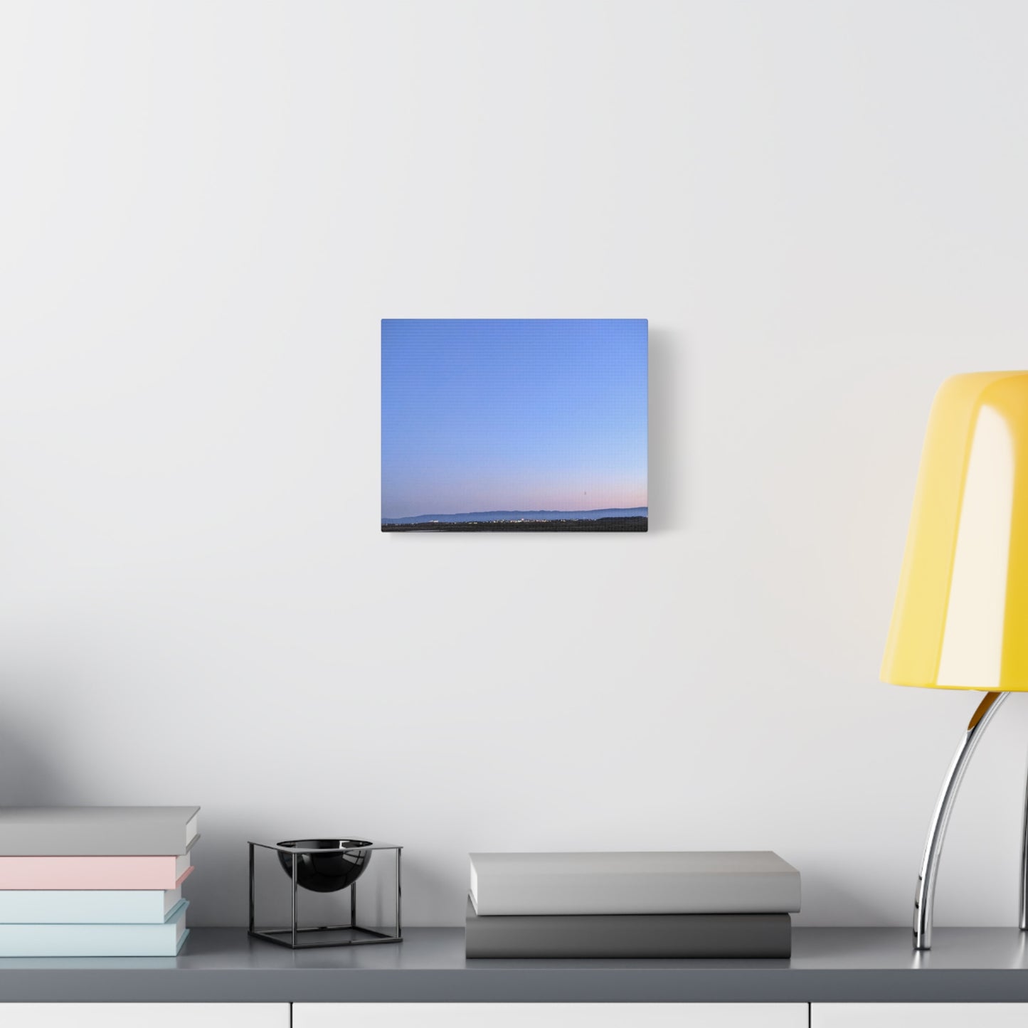 Serene Blue Horizon Matte Canvas Print — Stretched Wall Art