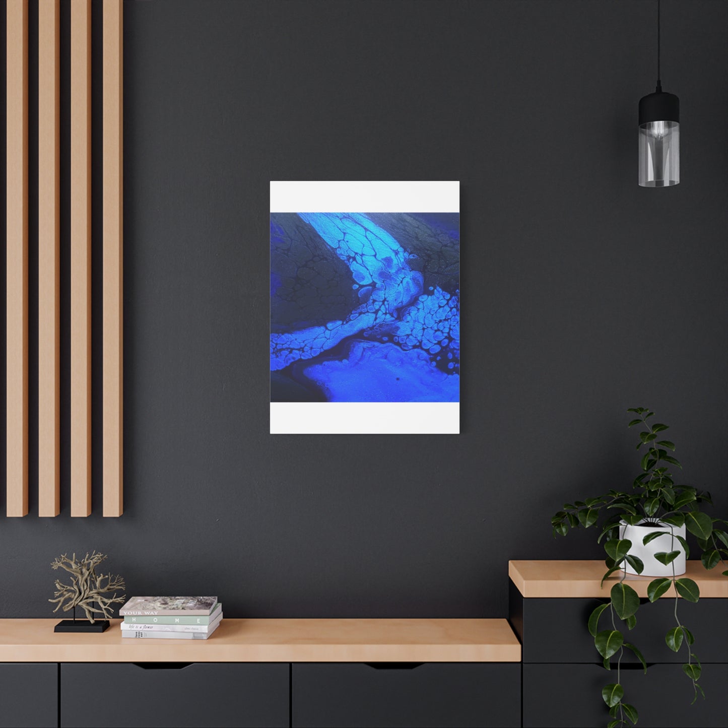 Abstract Blue Ocean Canvas Print — Matte Stretched Wall Art