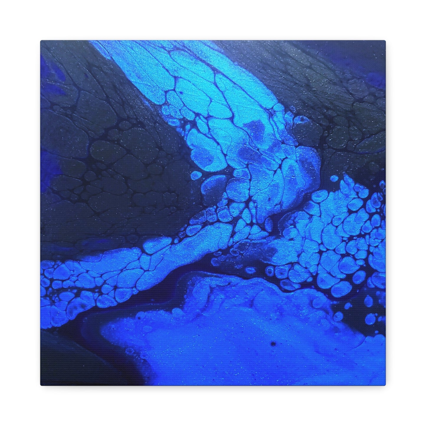 Abstract Blue Ocean Canvas Print — Matte Stretched Wall Art
