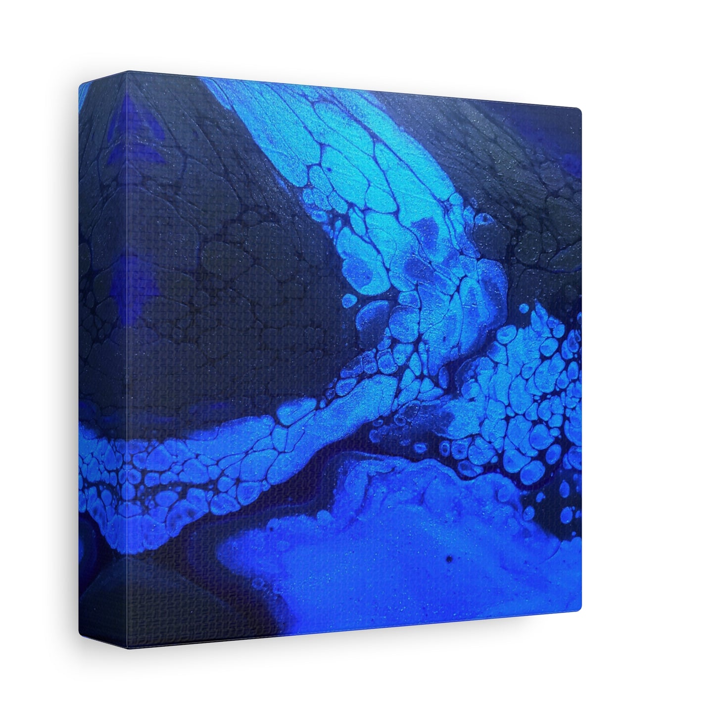 Abstract Blue Ocean Canvas Print — Matte Stretched Wall Art