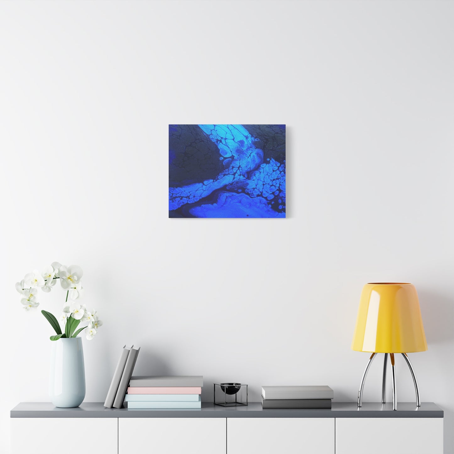 Abstract Blue Ocean Canvas Print — Matte Stretched Wall Art