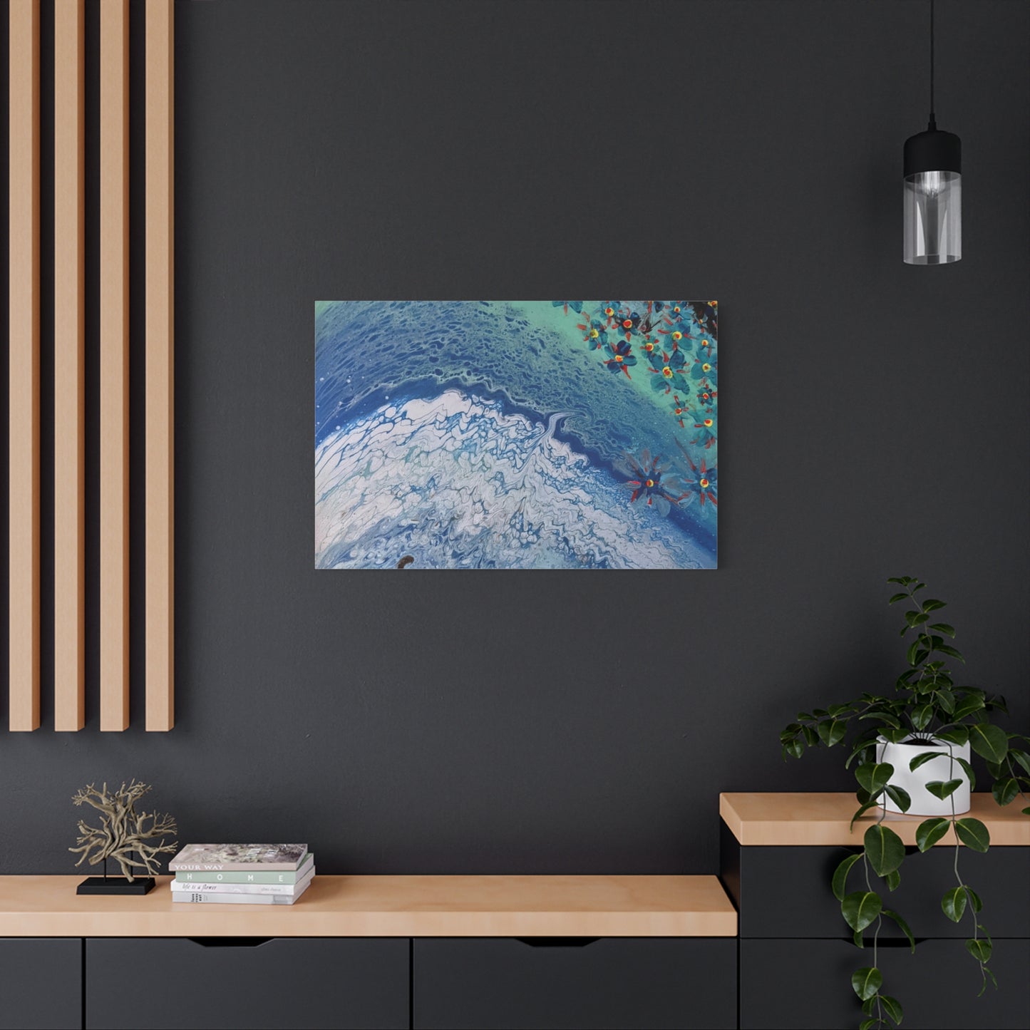 floetrol&flowers - Abstract Matte Canvas Print — Floral Accents Stretched Wall Art