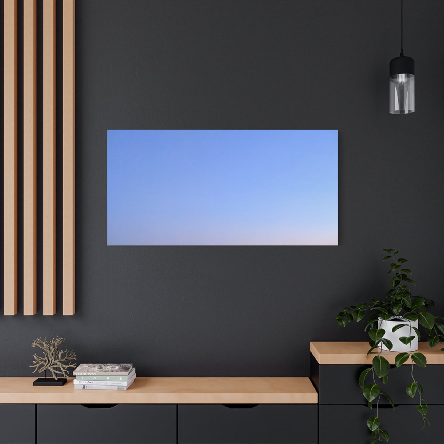 Serene Blue Horizon Matte Canvas Print — Stretched Wall Art