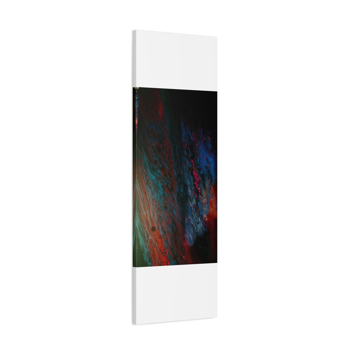 Abstract Fluid Art Canvas Wall Art - Jupiter pour — Vibrant Ocean Night Matte Stretched Canvas