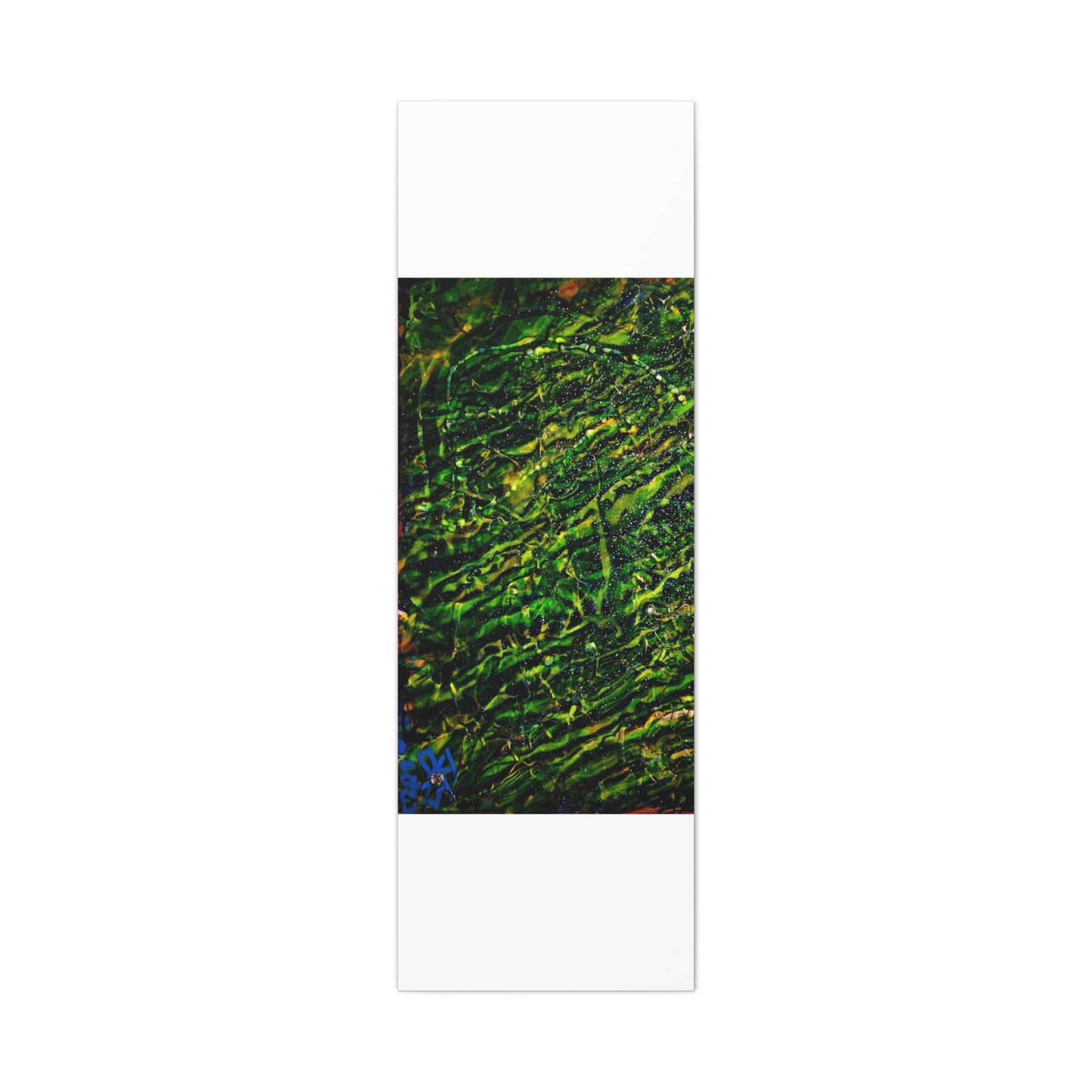 Confessions - Abstract Green Texture Canvas - Matte Stretched Wall Art