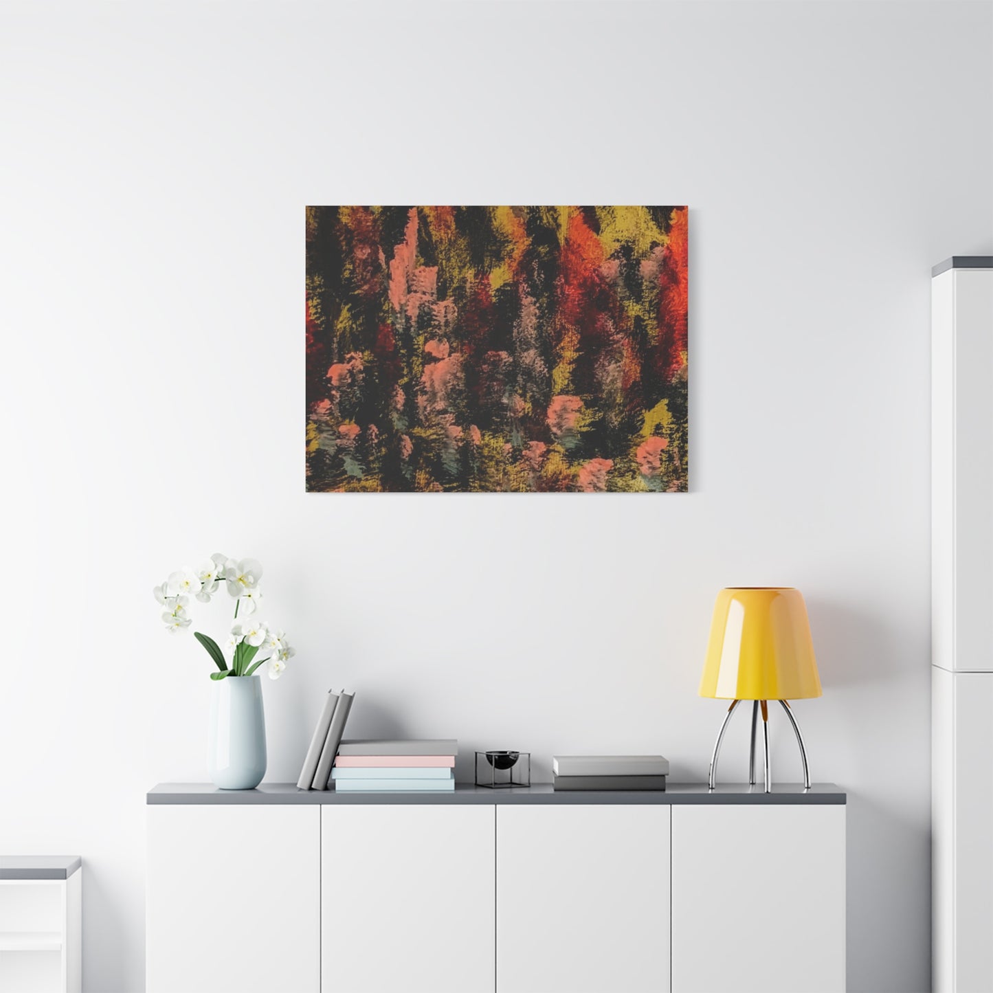 Autumn Forest Abstract — Matte Stretched Canvas