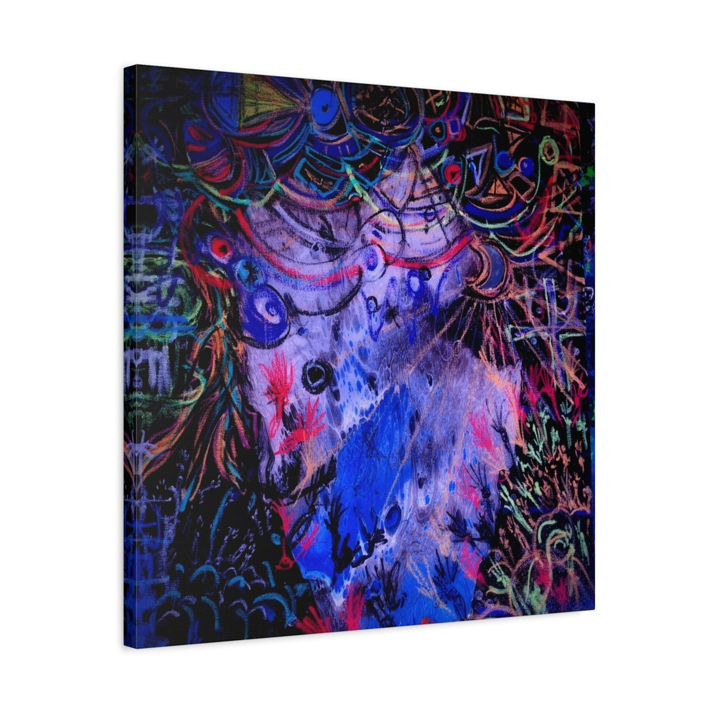 soul_extractions - Abstract Neon Canvas Art - Vibrant Psychedelic Wall Decor