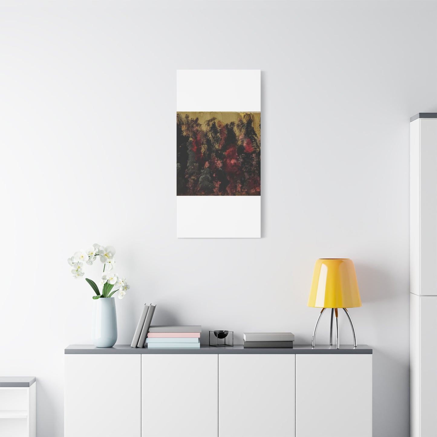 Autumn Forest Nightscape Matte Canvas Print — Stretched 1.25"