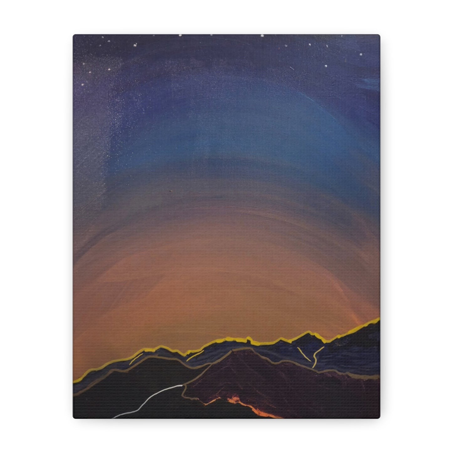 Sunset Mountain Canvas Wall Art - first light — Matte Stretched Landscape Print