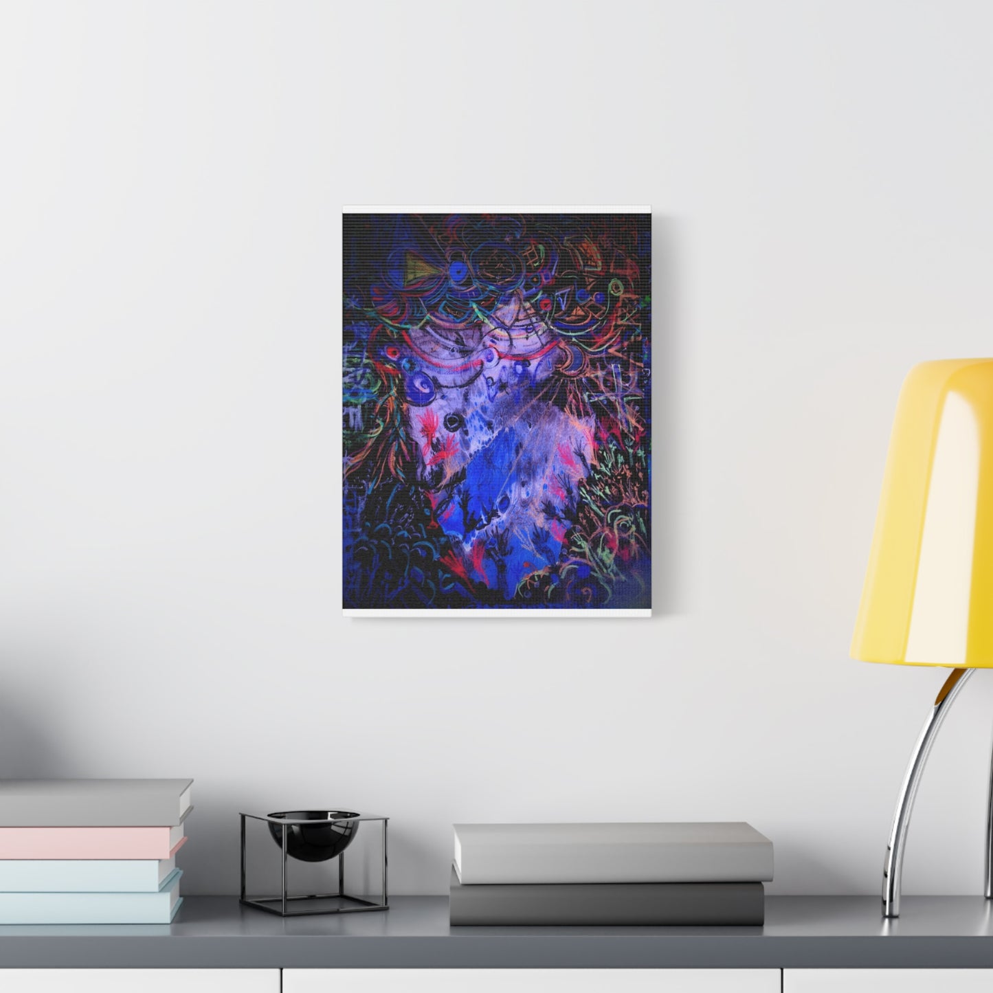 soul_extractions - Abstract Neon Canvas Art - Vibrant Psychedelic Wall Decor