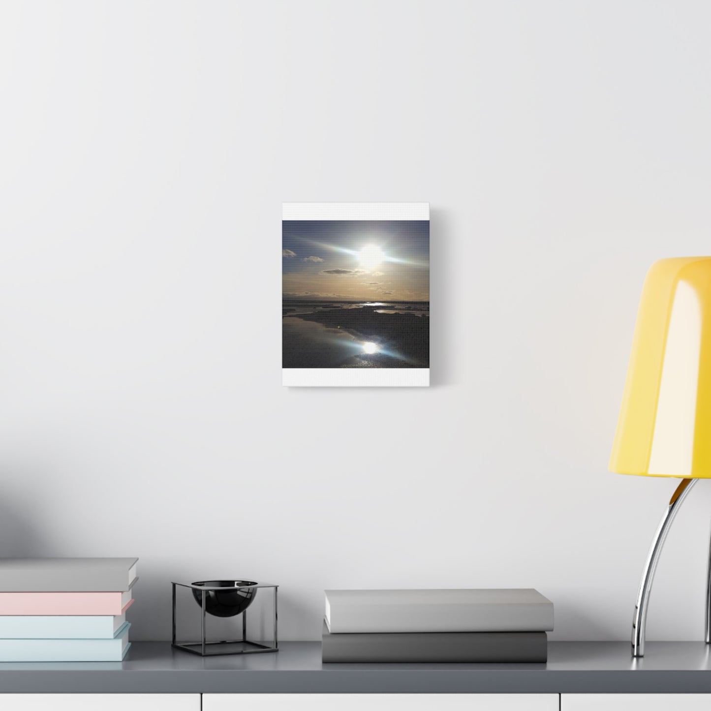 Sunlit Coastal Reflection (don edwards preserve)Canvas Print — Matte Stretched Wall Art