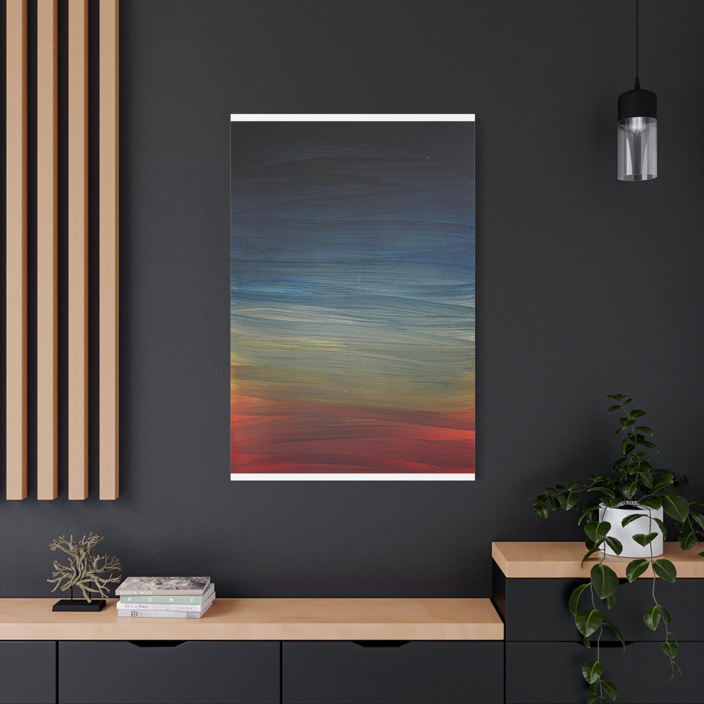 Abstract Coastal Sunset Canvas Print — Matte Stretched Wall Art