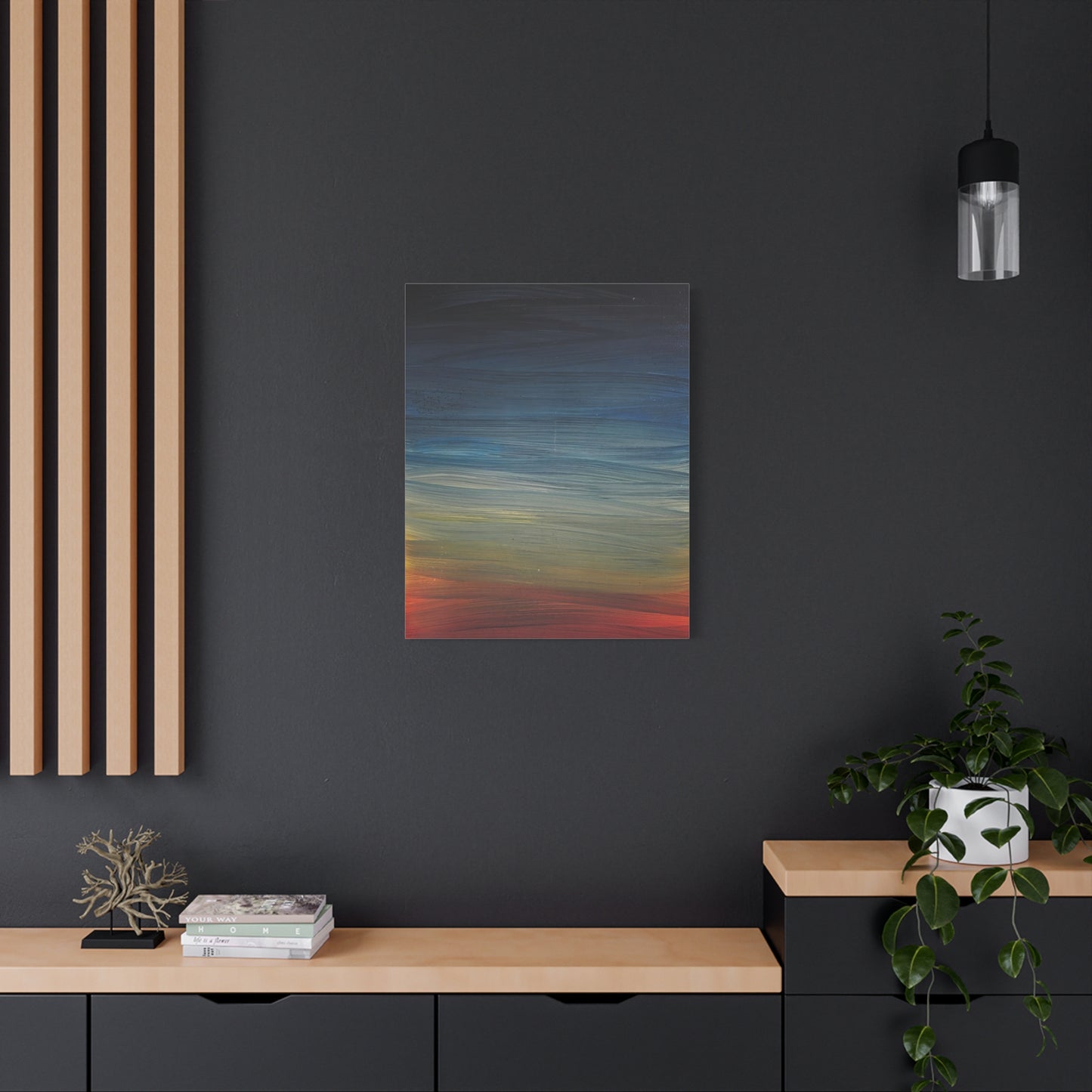 Abstract Coastal Sunset Canvas Print — Matte Stretched Wall Art