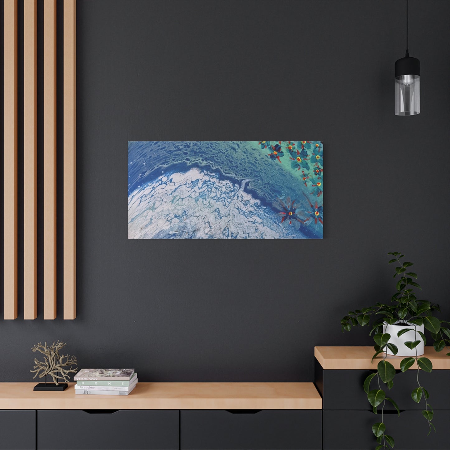 floetrol&flowers - Abstract Matte Canvas Print — Floral Accents Stretched Wall Art
