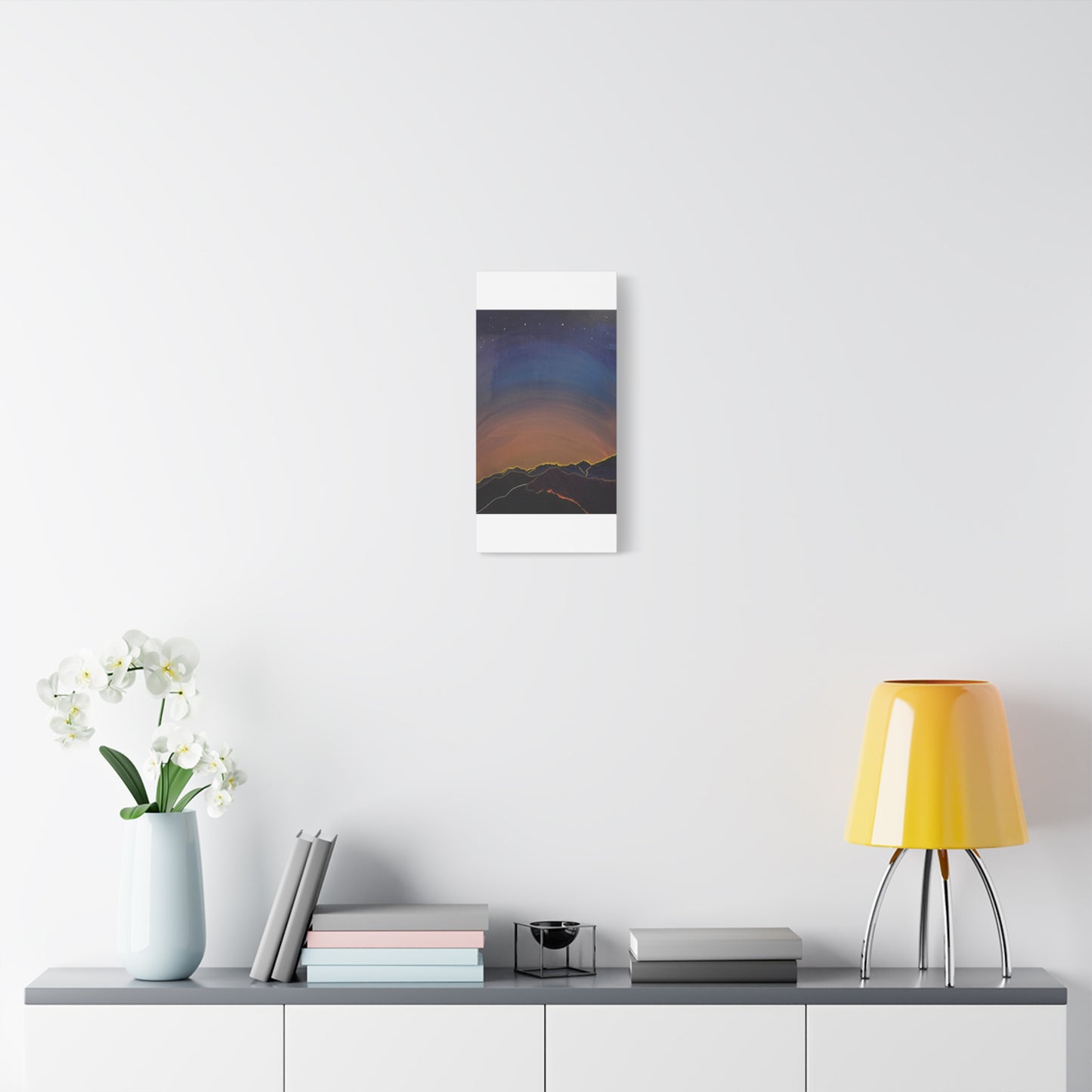 Sunset Mountain Canvas Wall Art - first light — Matte Stretched Landscape Print