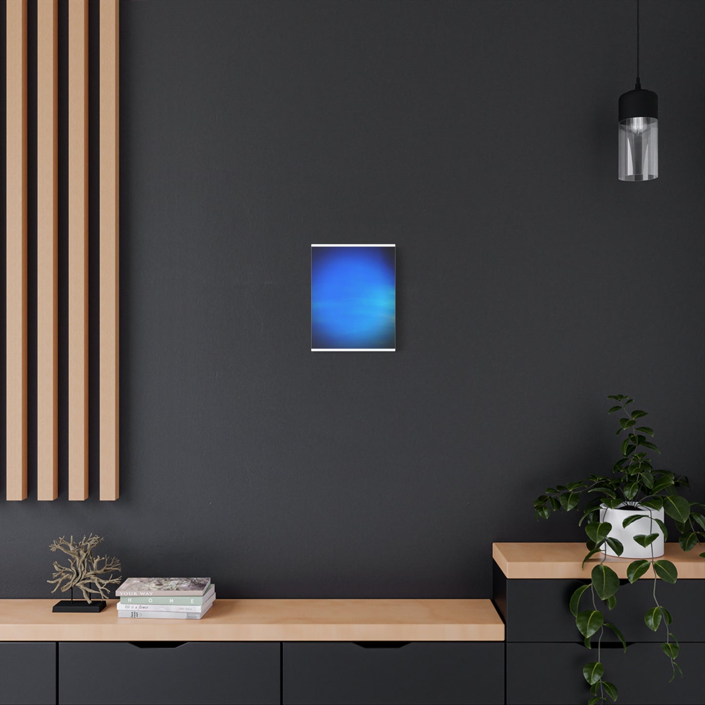 Blue Burst - Gradient Matte Canvas Print — Abstract Ocean Wall Art, Stretched 1.25"