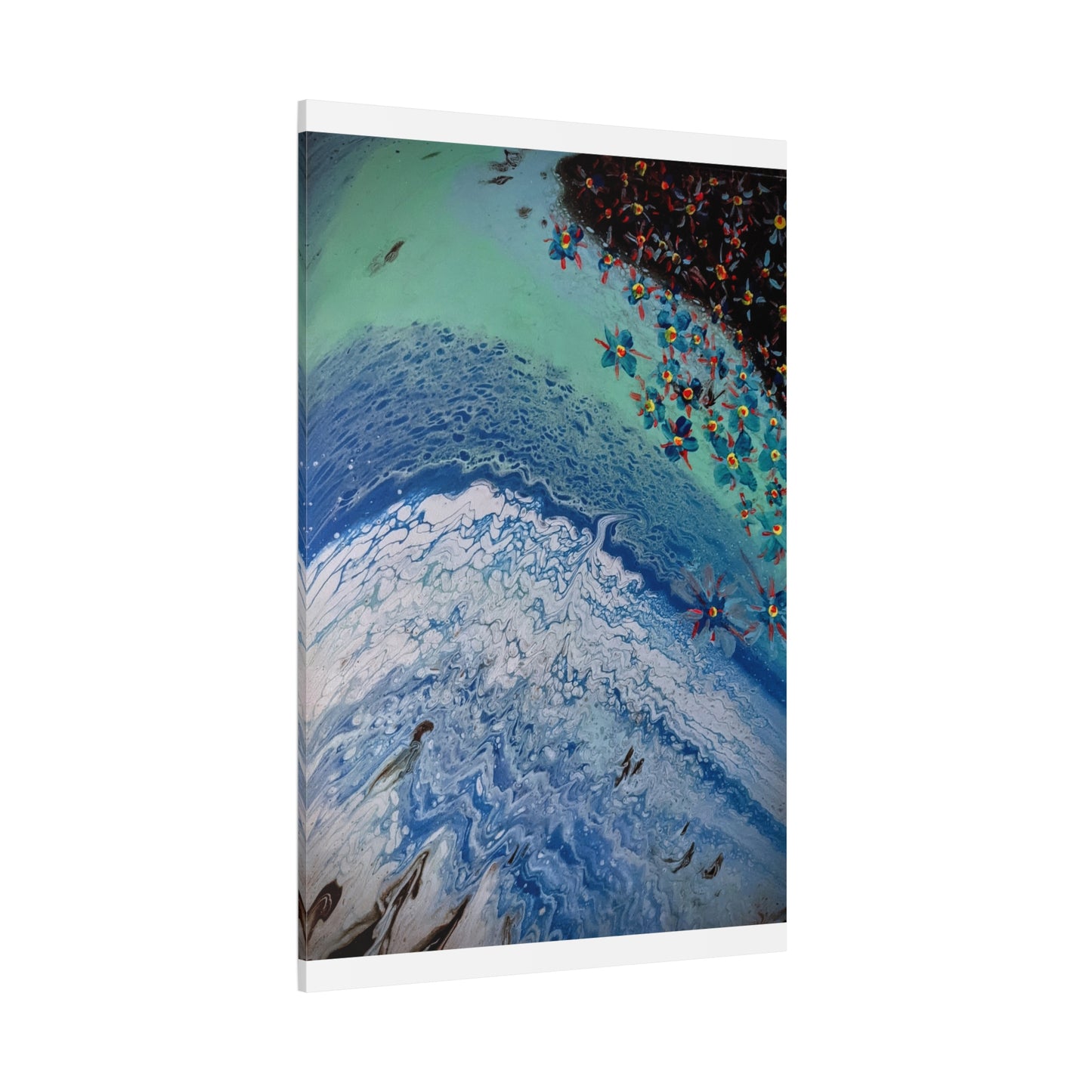 floetrol&flowers - Abstract Matte Canvas Print — Floral Accents Stretched Wall Art