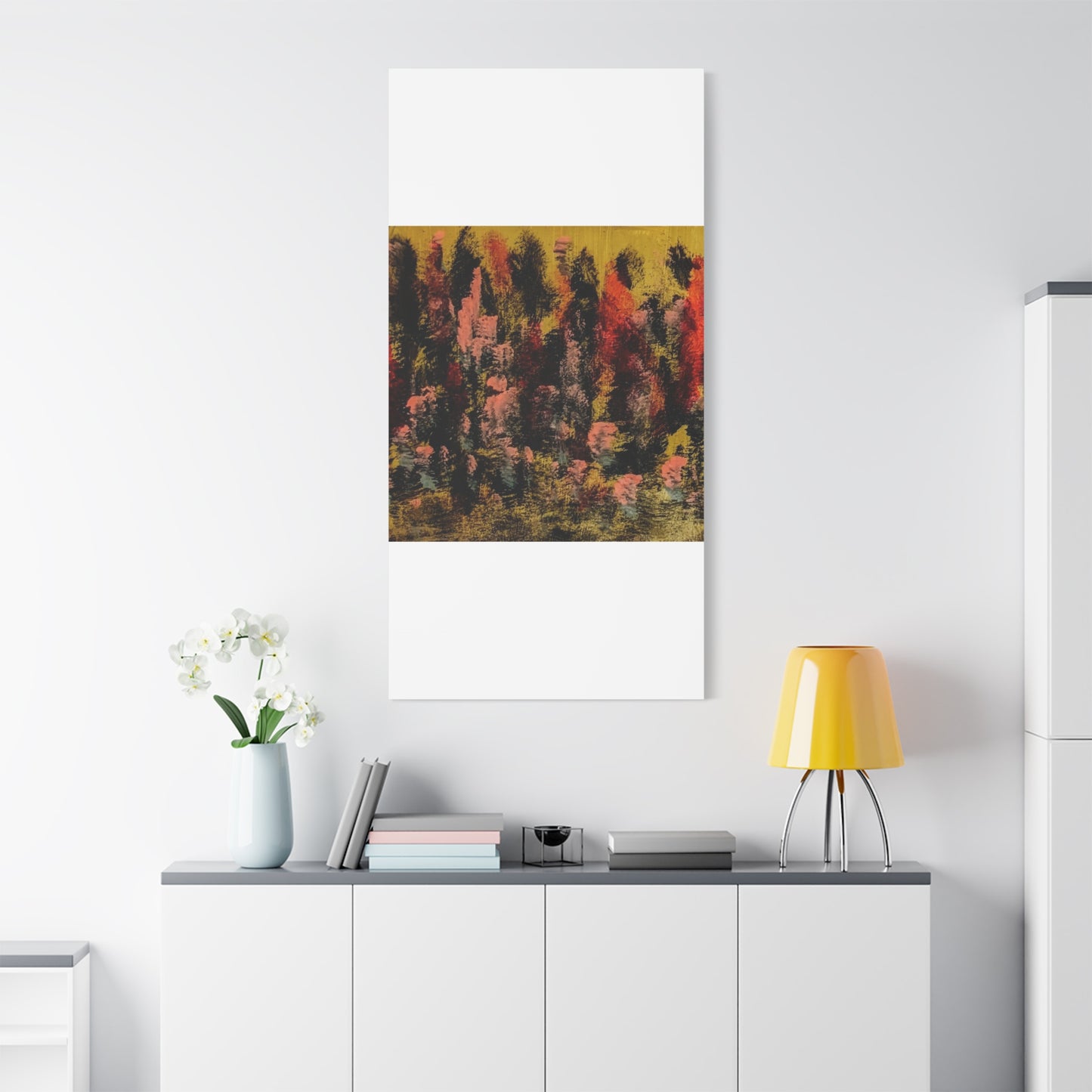Autumn Forest Abstract — Matte Stretched Canvas
