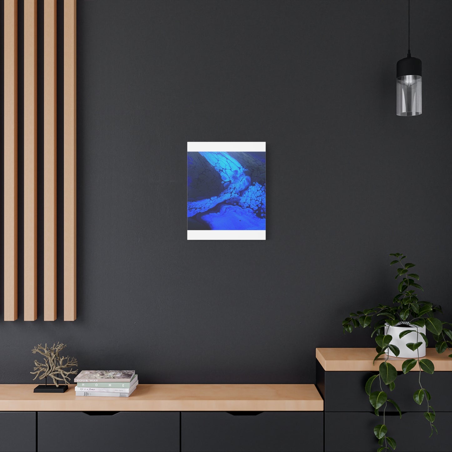 Abstract Blue Ocean Canvas Print — Matte Stretched Wall Art