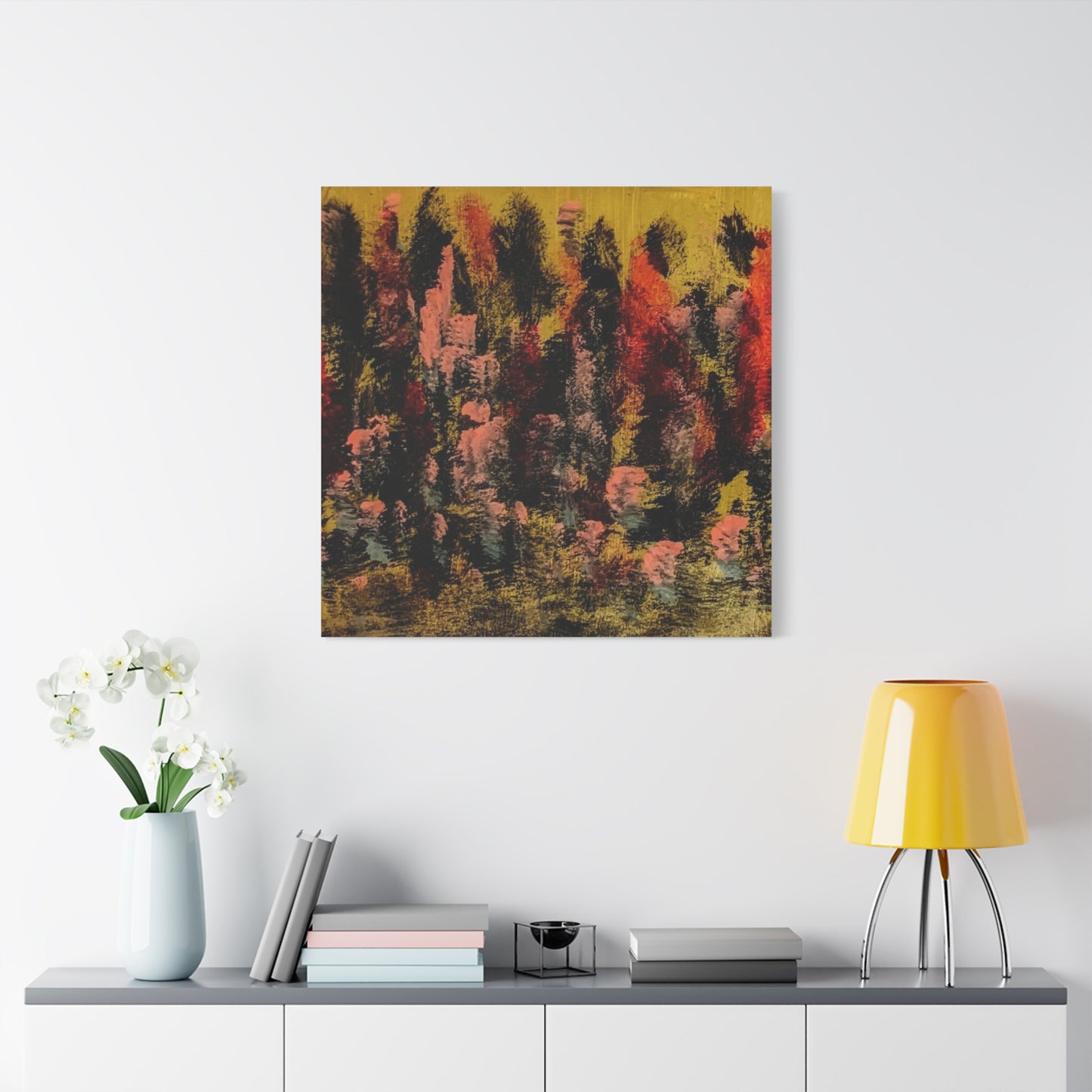 Autumn Forest Abstract — Matte Stretched Canvas