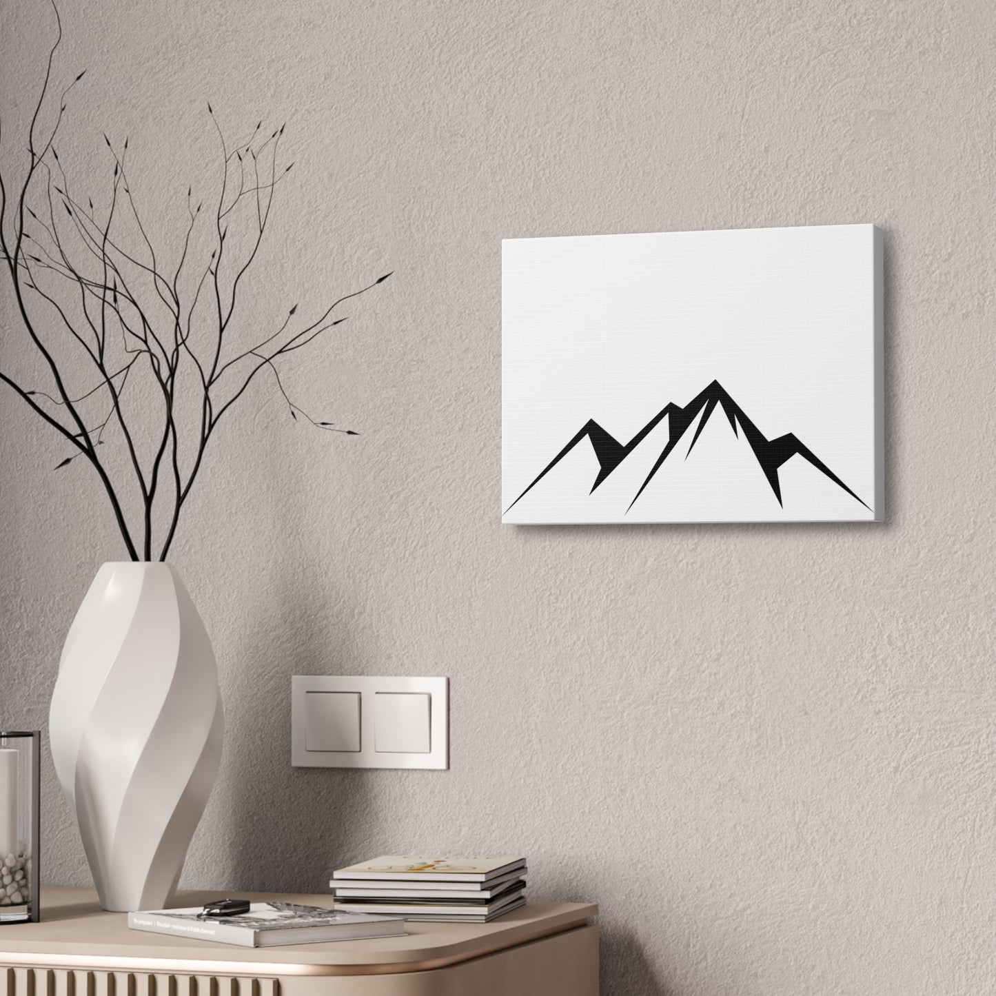 mountains005 - Black Mountain Canvas Art Print