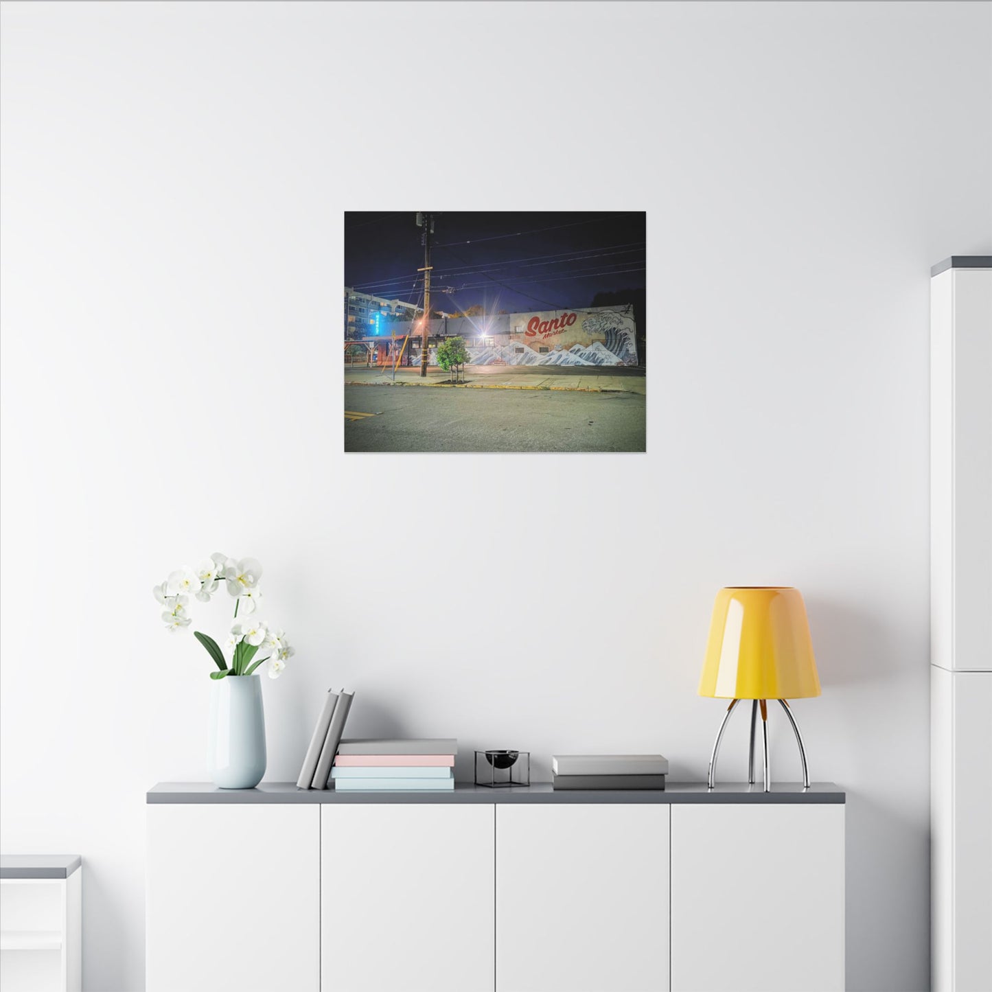 Santo Market Mural (7th&taylor)— Nighttime Urban Wall Art