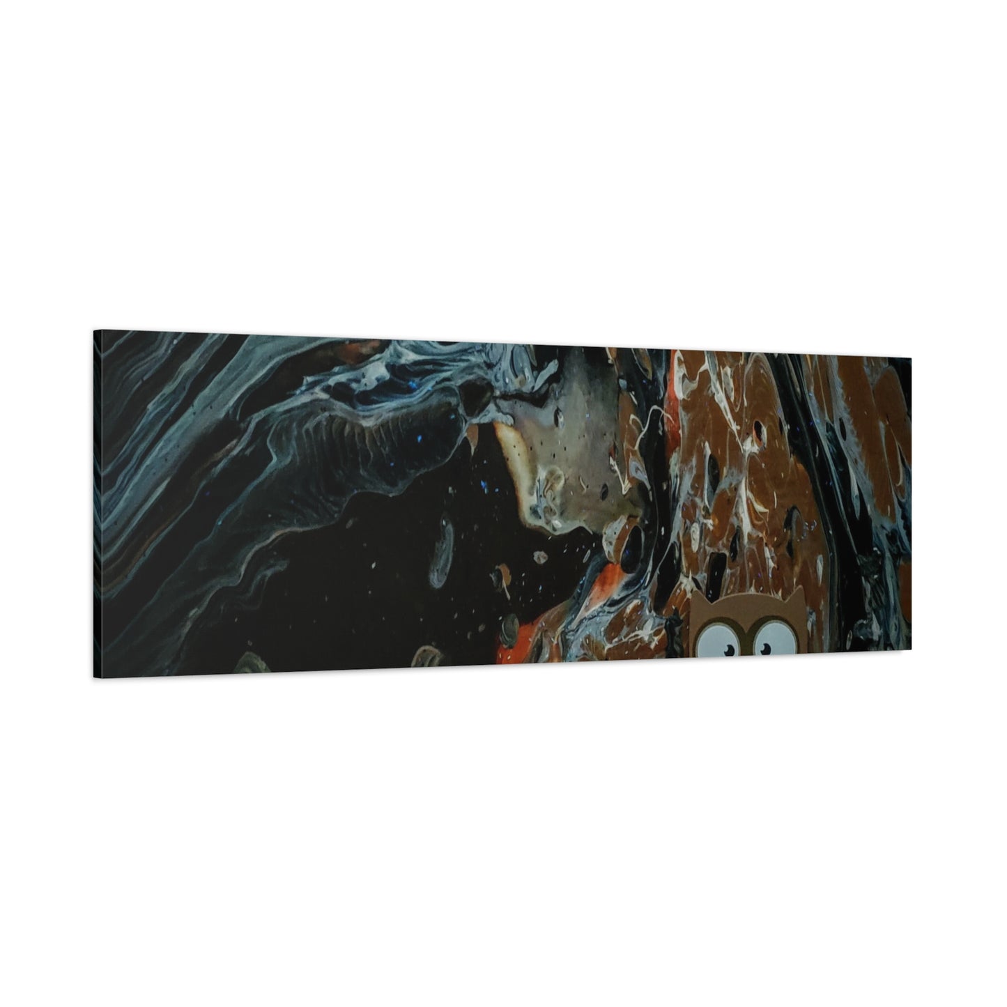 Abstract Swirl Owl Matte Canvas Print