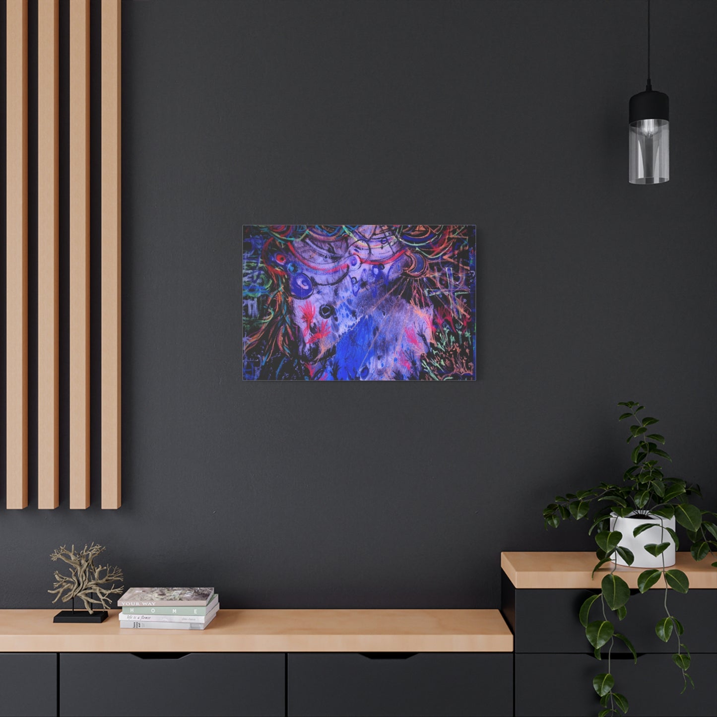 soul_extractions - Abstract Neon Canvas Art - Vibrant Psychedelic Wall Decor