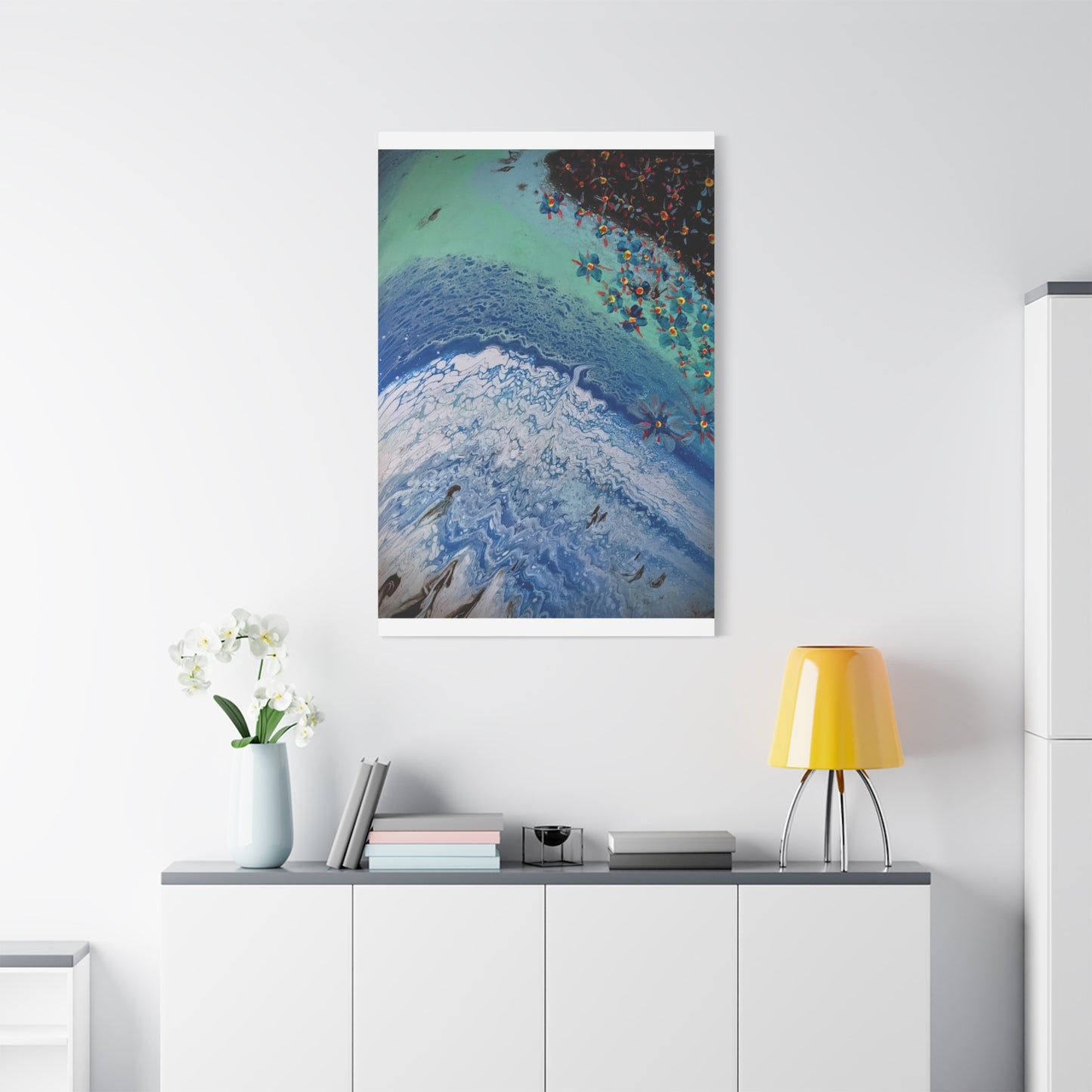 floetrol&flowers - Abstract Matte Canvas Print — Floral Accents Stretched Wall Art