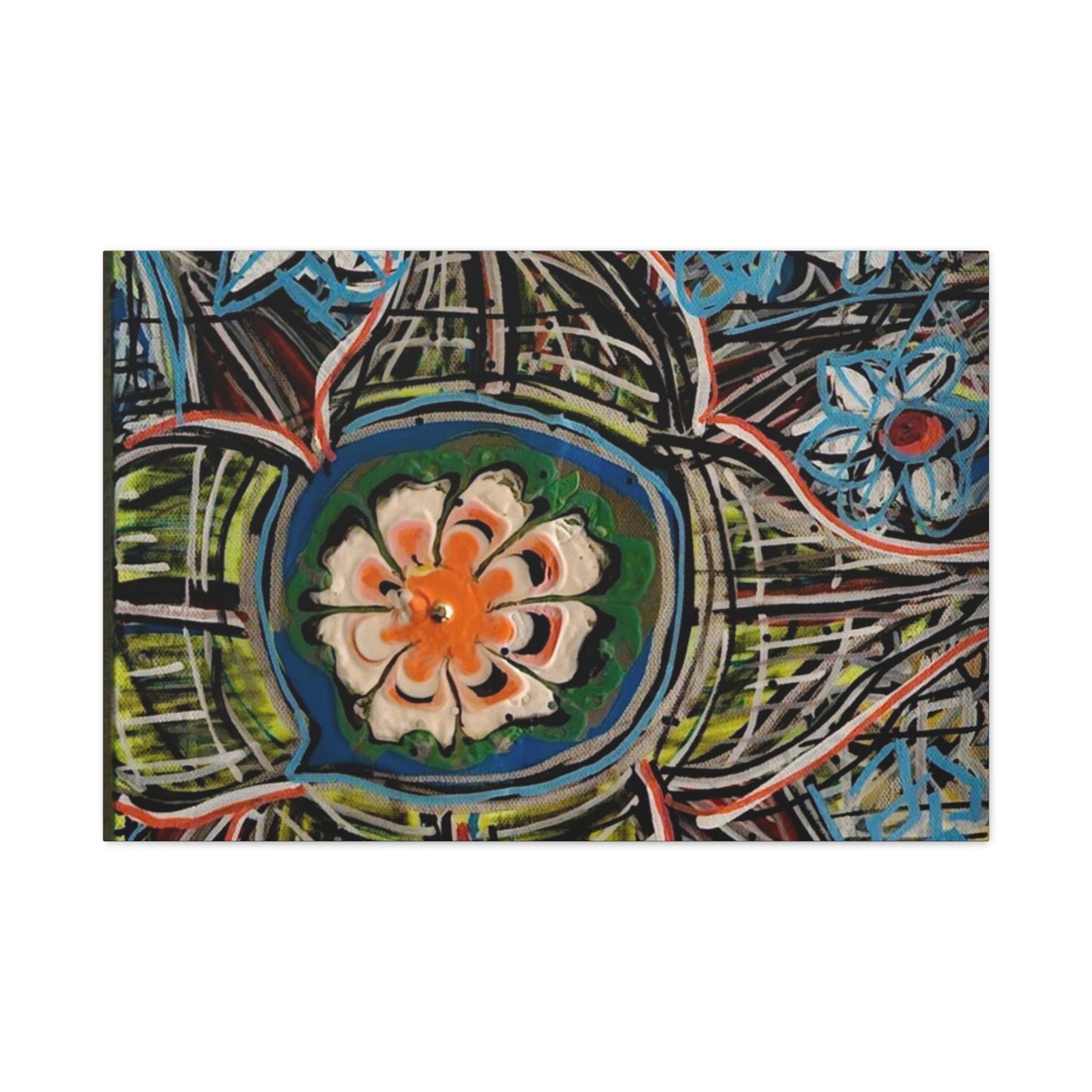 urban_gardening_02 - Abstract Floral Mandala Matte Canvas Print (Stretched 1.25")