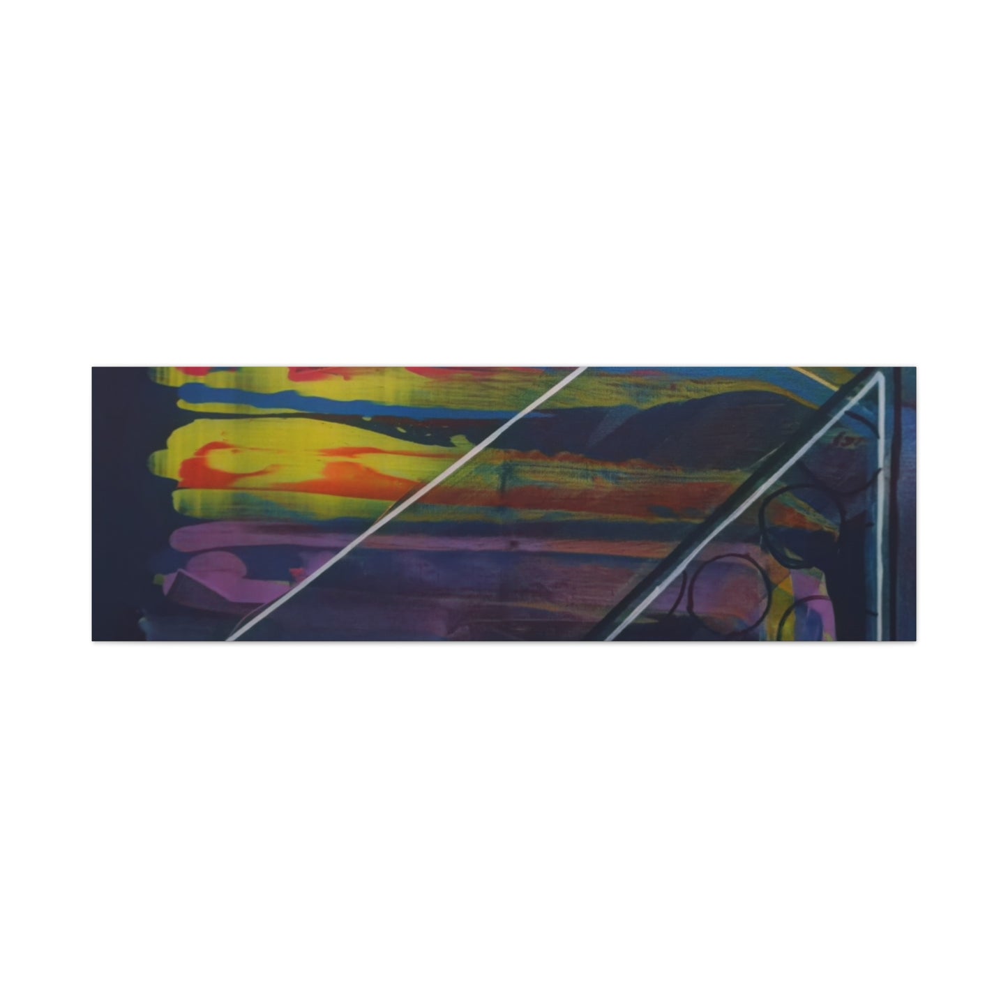 Abstract Geometric Canvas Art - 2025 astronomy – Colorful Drip Triangle Stretched Canvas