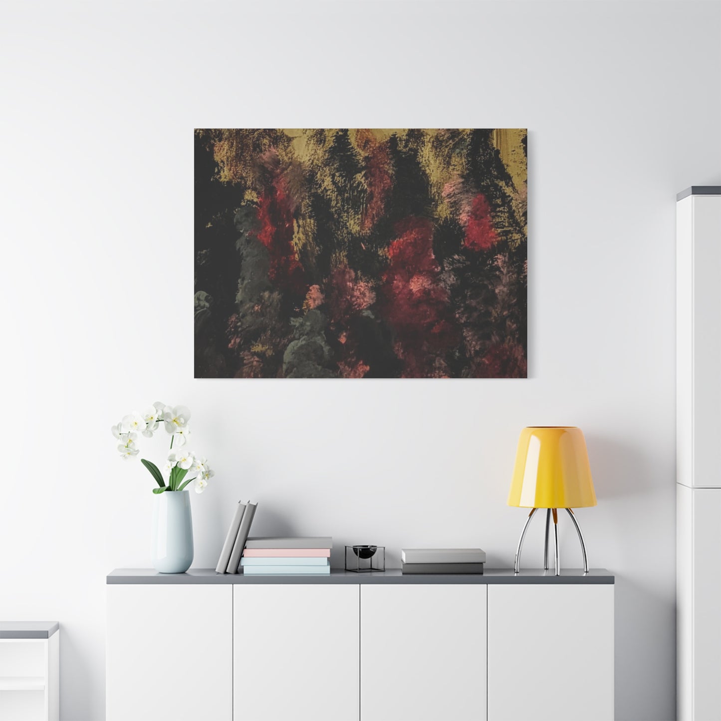 Autumn Forest Nightscape Matte Canvas Print — Stretched 1.25"