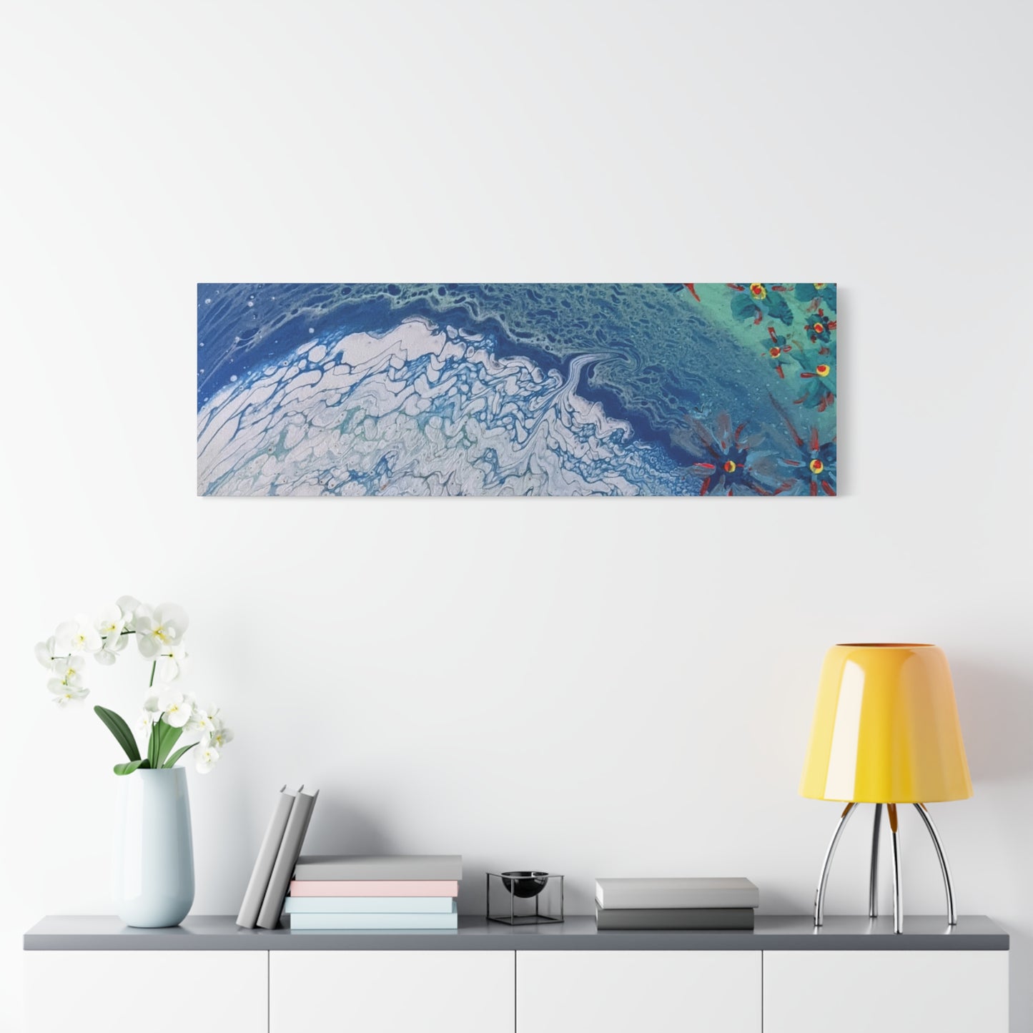 floetrol&flowers - Abstract Matte Canvas Print — Floral Accents Stretched Wall Art
