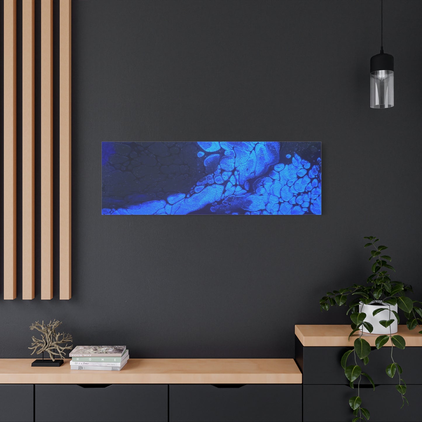 Abstract Blue Ocean Canvas Print — Matte Stretched Wall Art