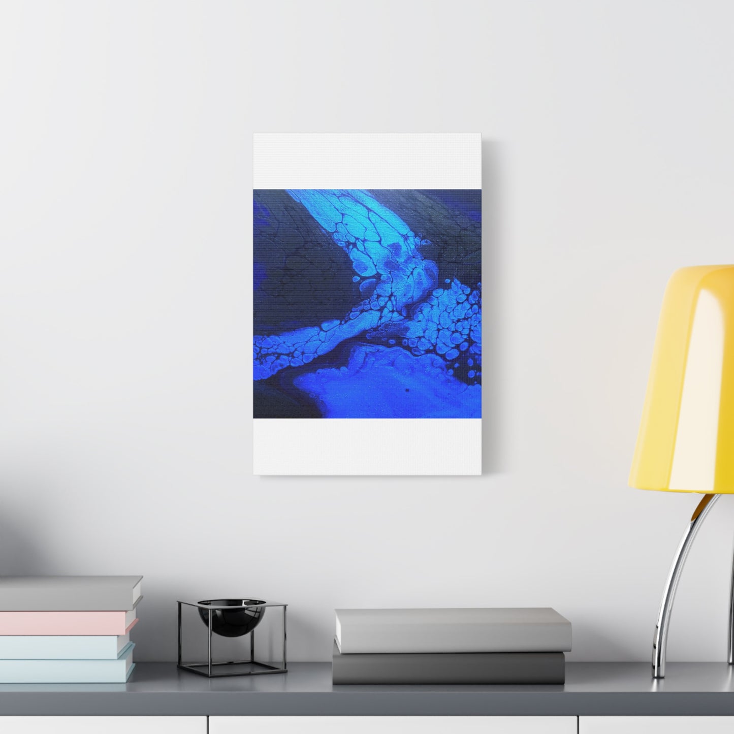 Abstract Blue Ocean Canvas Print — Matte Stretched Wall Art