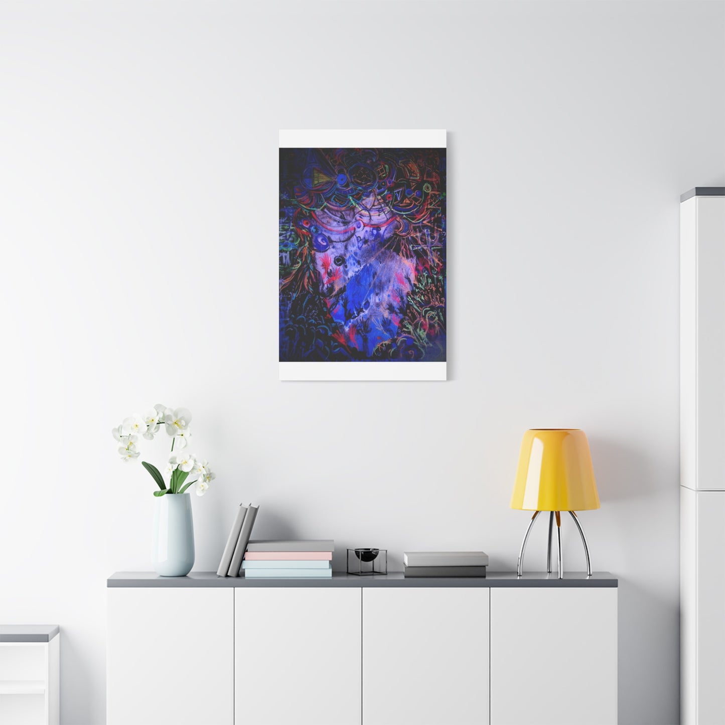 soul_extractions - Abstract Neon Canvas Art - Vibrant Psychedelic Wall Decor