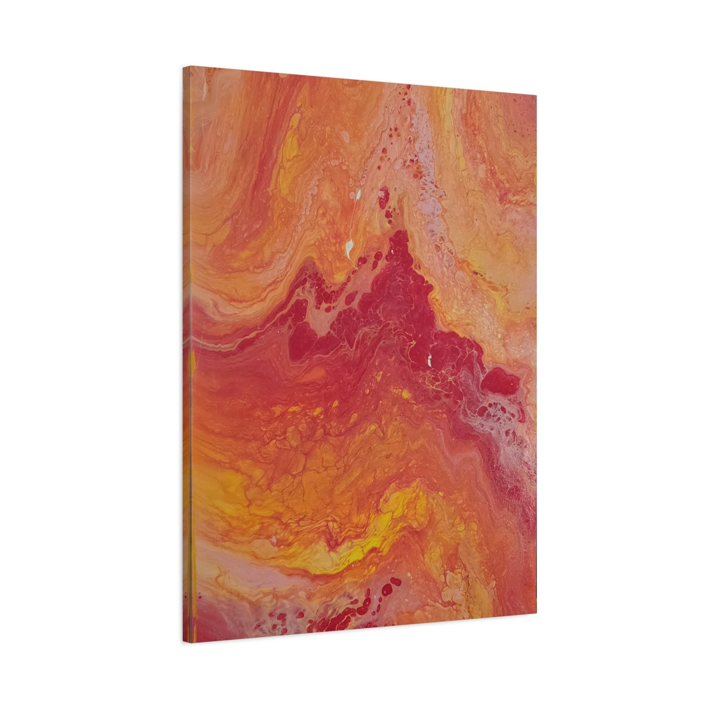 Abstract Pepto Popured - Sunset Swirl Matte Canvas Art - Stretched 1.25"