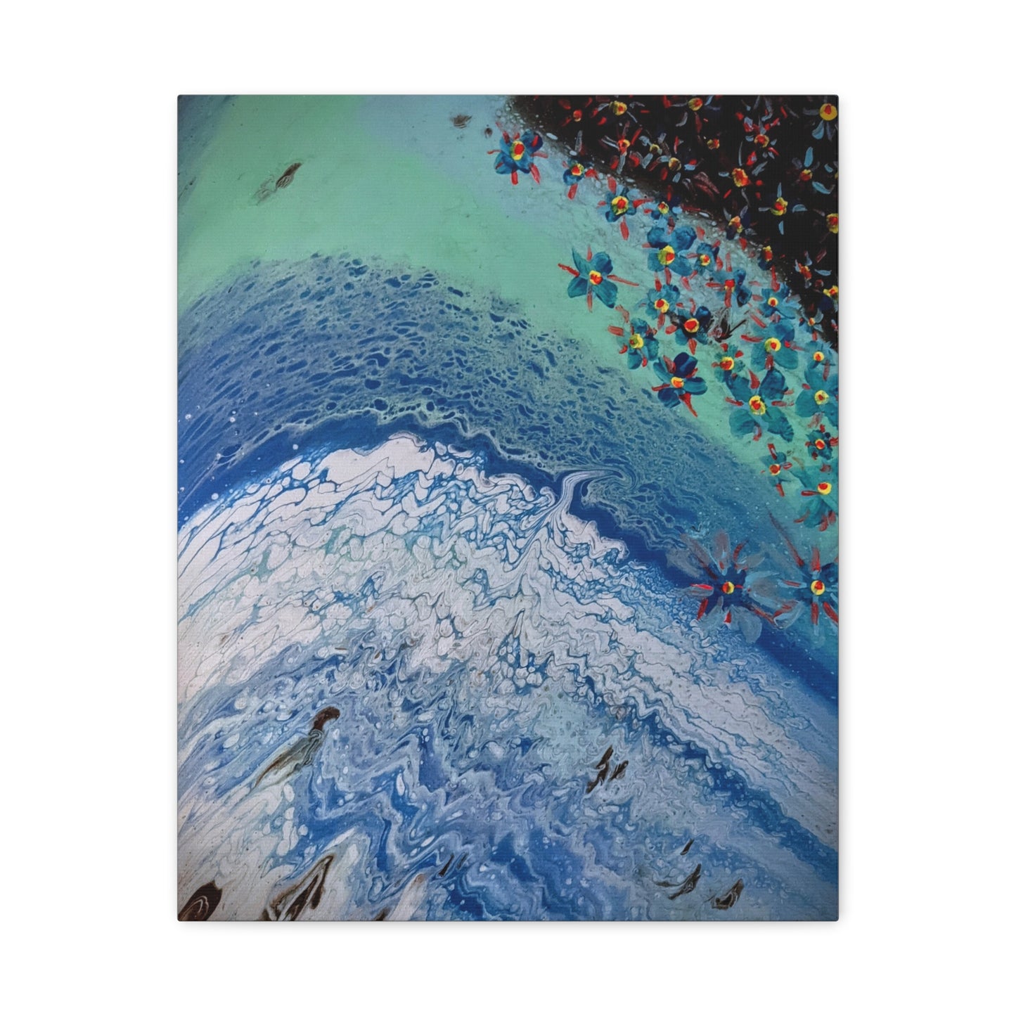 floetrol&flowers - Abstract Matte Canvas Print — Floral Accents Stretched Wall Art