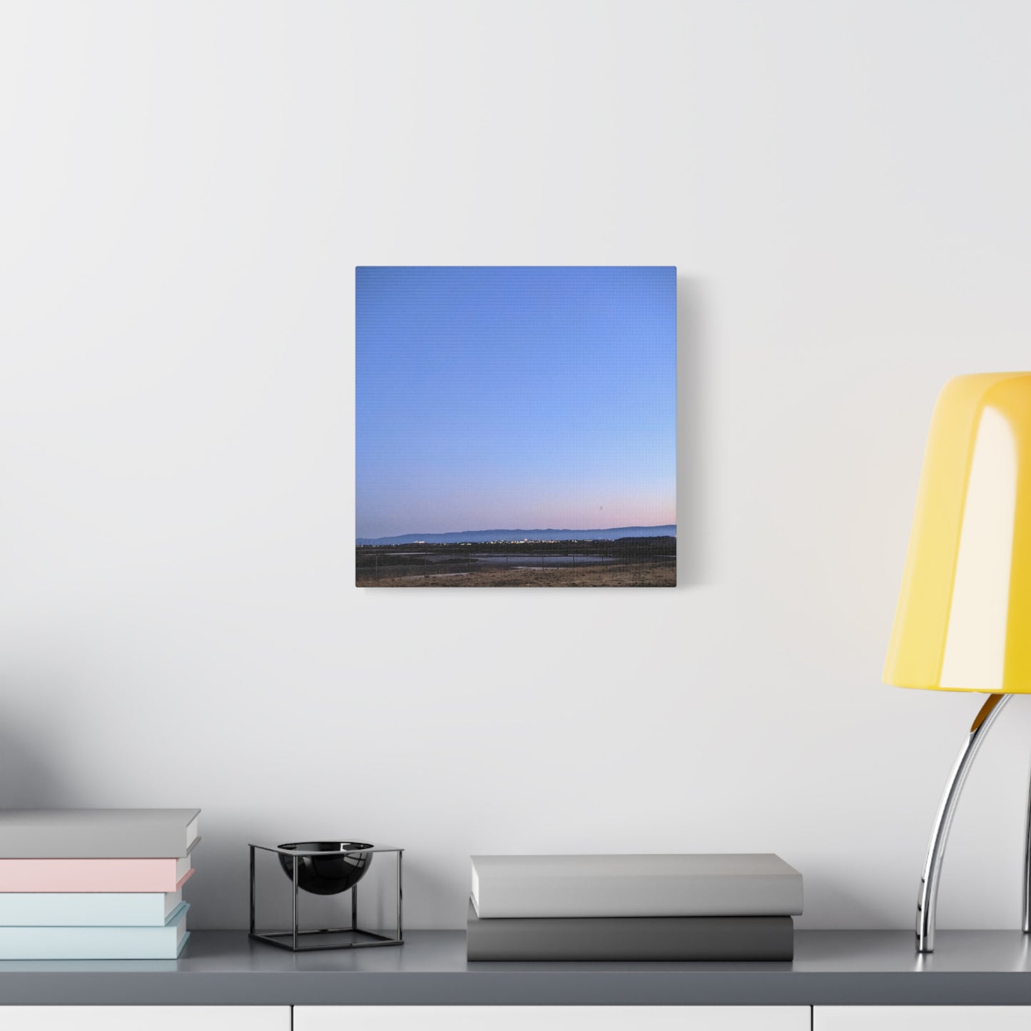 Serene Blue Horizon Matte Canvas Print — Stretched Wall Art