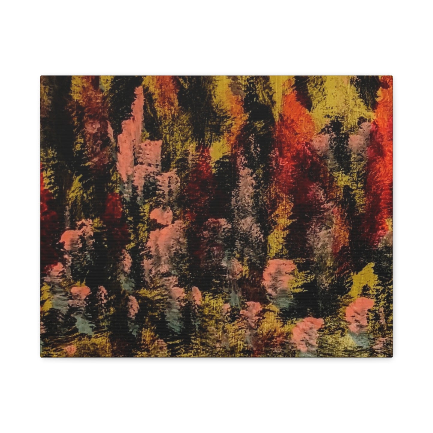 Autumn Forest Abstract — Matte Stretched Canvas