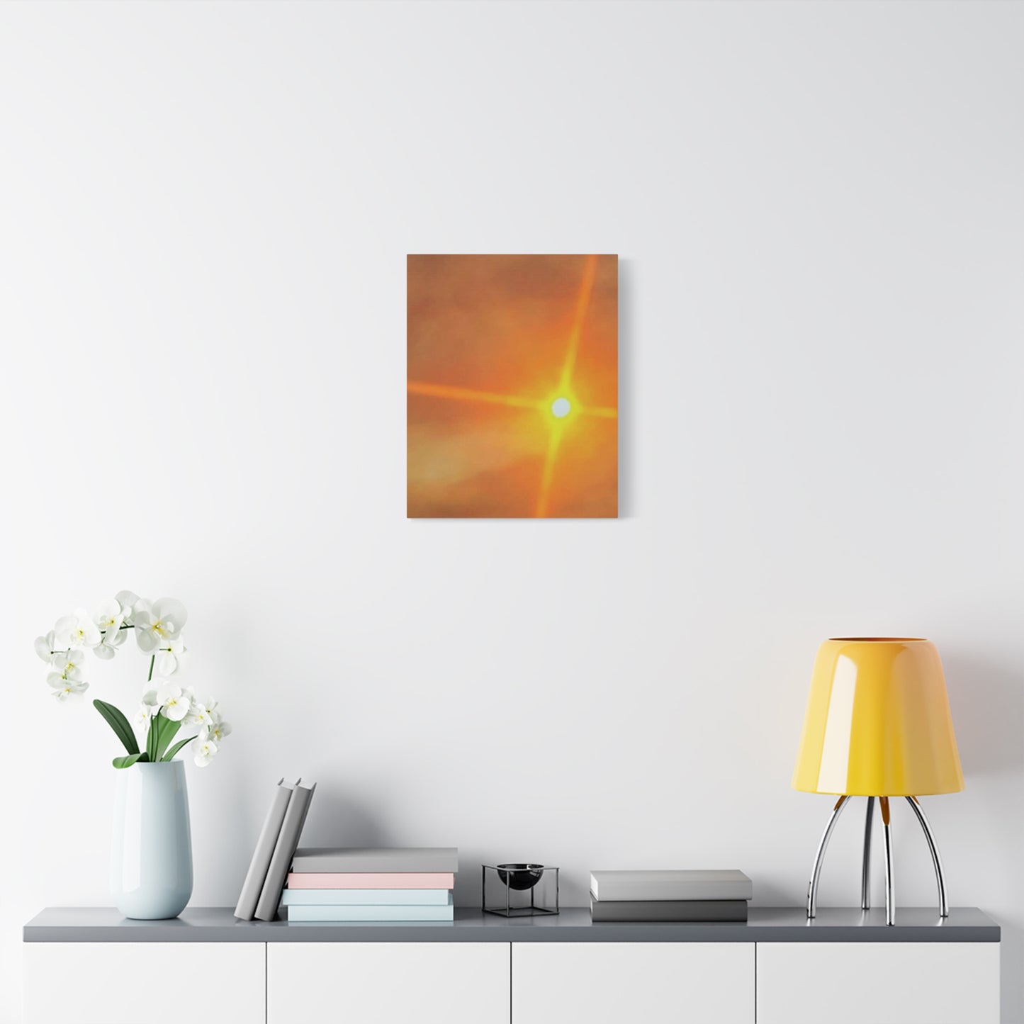 Sunburst Sunset Canvas Print — Warm Abstract Wall Art