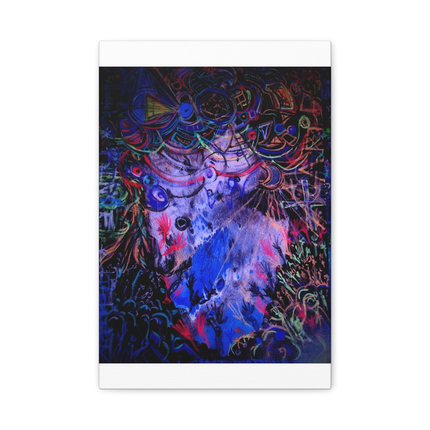 soul_extractions - Abstract Neon Canvas Art - Vibrant Psychedelic Wall Decor