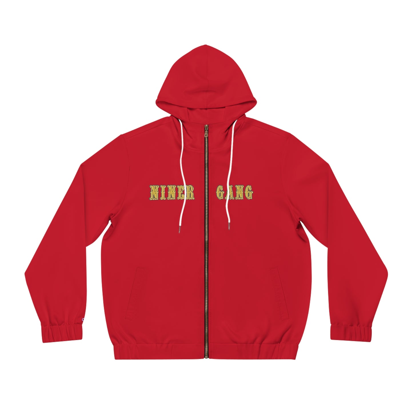 Niner Gang Full‑Zip Hoodie — Gold Football Team Zip Jacket